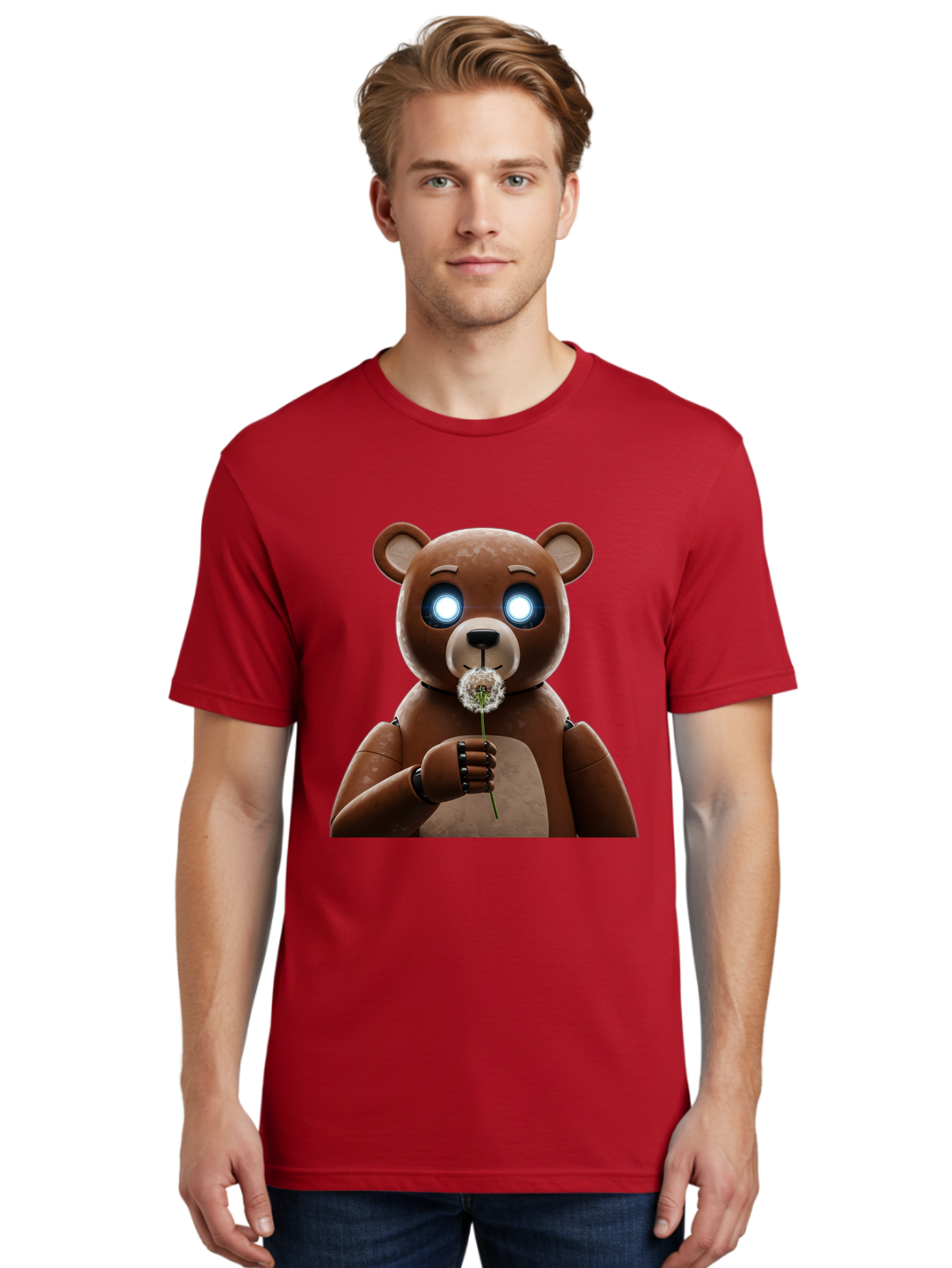 Teddy-Bear-With-Dandelion Men'S Graphic Tee, 100% Cotton, Comfortable Casual Summer Wear, Machine Washable, Vintage Camera, Old Camera, Antique Camera, Black Camera, Classic Photography, Photography Equipment, Nostalgic Device, Film Camera, Bal472