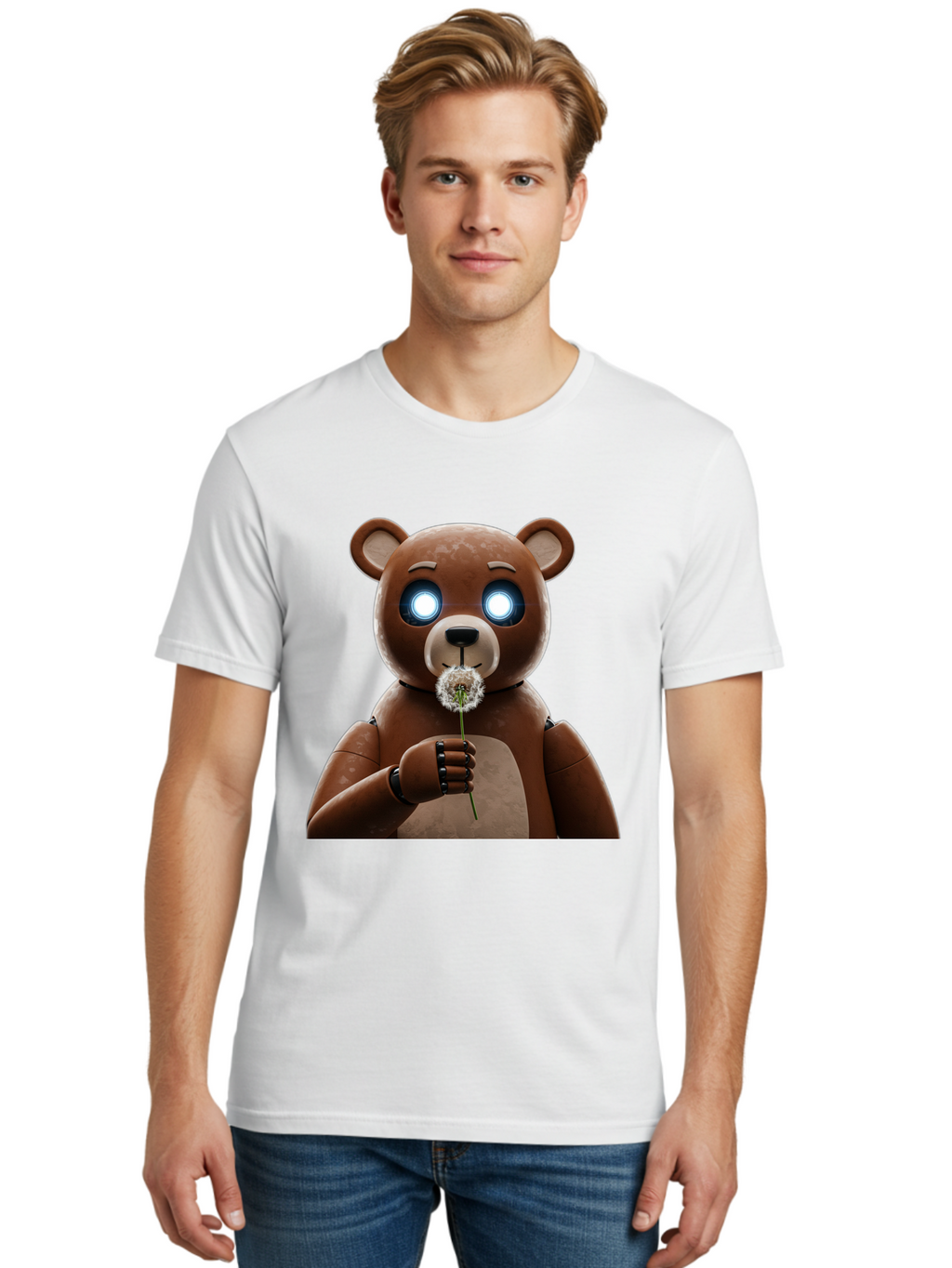 Teddy-Bear-With-Dandelion Men'S Graphic Tee, 100% Cotton, Comfortable Casual Summer Wear, Machine Washable, Vintage Camera, Old Camera, Antique Camera, Black Camera, Classic Photography, Photography Equipment, Nostalgic Device, Film Camera, Bal472