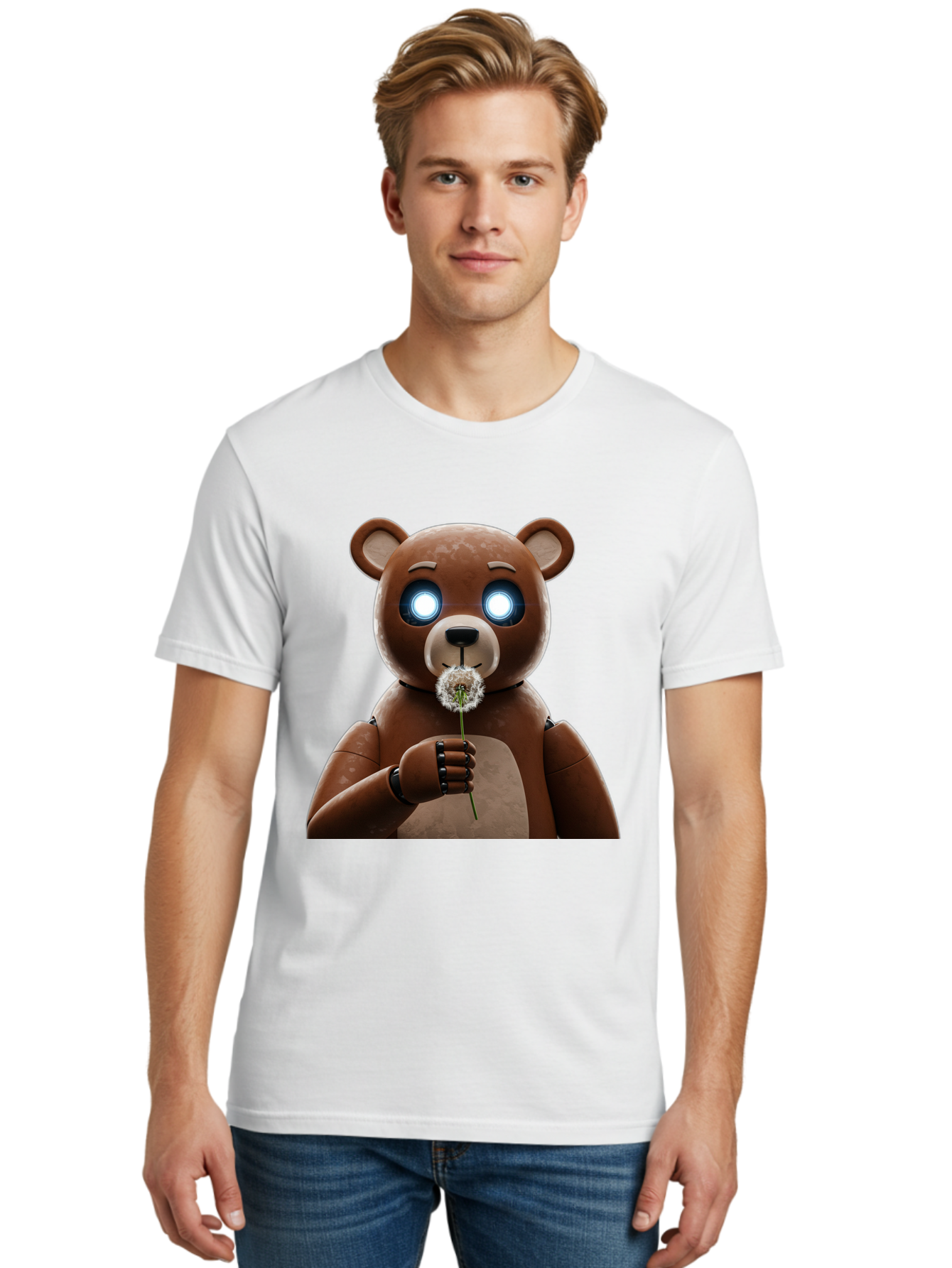 Teddy-Bear-With-Dandelion Men'S Graphic Tee, 100% Cotton, Comfortable Casual Summer Wear, Machine Washable, Vintage Camera, Old Camera, Antique Camera, Black Camera, Classic Photography, Photography Equipment, Nostalgic Device, Film Camera, Bal472