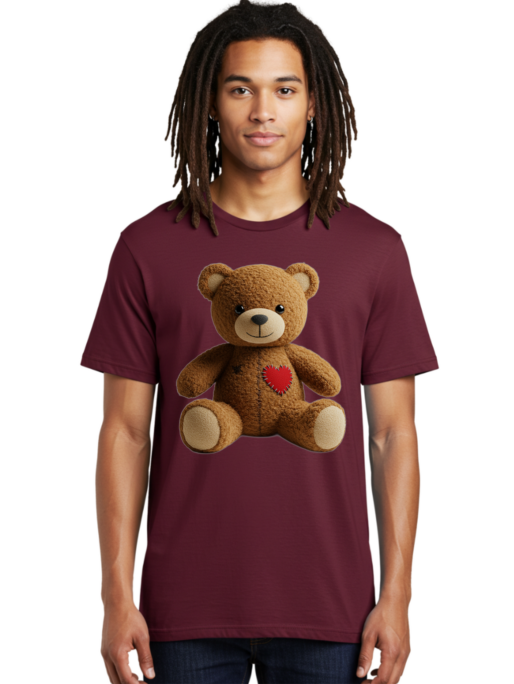 Teddy-Bear-With-Heart Men'S Graphic Tee, 100% Cotton, Comfortable Casual Summer Wear, Machine Washable, Vintage Camera, Old Camera, Antique Camera, Black Camera, Classic Photography, Photography Equipment, Nostalgic Device, Film Camera, Bal473