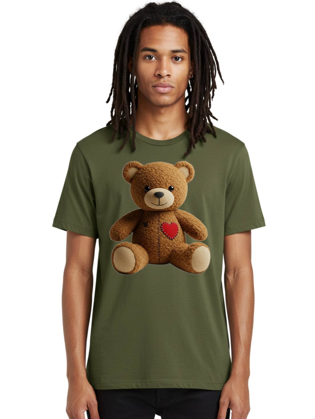 Teddy-Bear-With-Heart Men'S Graphic Tee, 100% Cotton, Comfortable Casual Summer Wear, Machine Washable, Vintage Camera, Old Camera, Antique Camera, Black Camera, Classic Photography, Photography Equipment, Nostalgic Device, Film Camera, Bal473