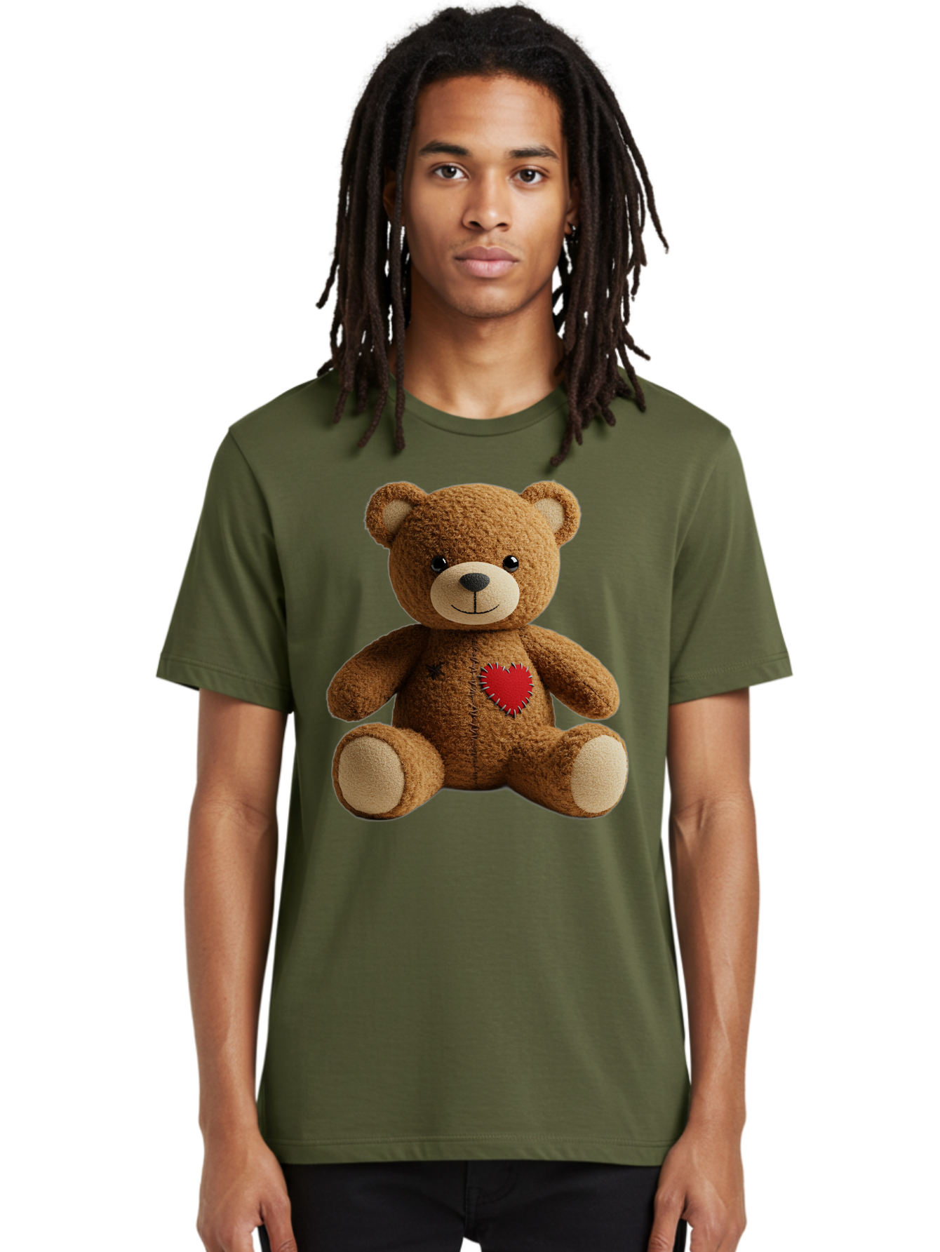 Teddy-Bear-With-Heart Men'S Graphic Tee, 100% Cotton, Comfortable Casual Summer Wear, Machine Washable, Vintage Camera, Old Camera, Antique Camera, Black Camera, Classic Photography, Photography Equipment, Nostalgic Device, Film Camera, Bal473