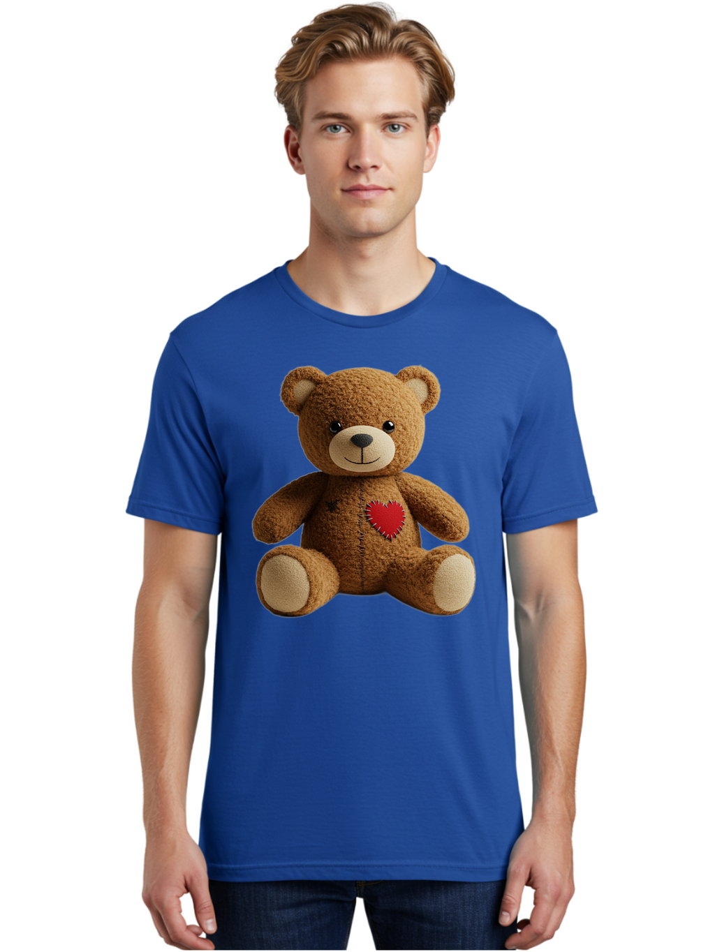 Teddy-Bear-With-Heart Men'S Graphic Tee, 100% Cotton, Comfortable Casual Summer Wear, Machine Washable, Vintage Camera, Old Camera, Antique Camera, Black Camera, Classic Photography, Photography Equipment, Nostalgic Device, Film Camera, Bal473