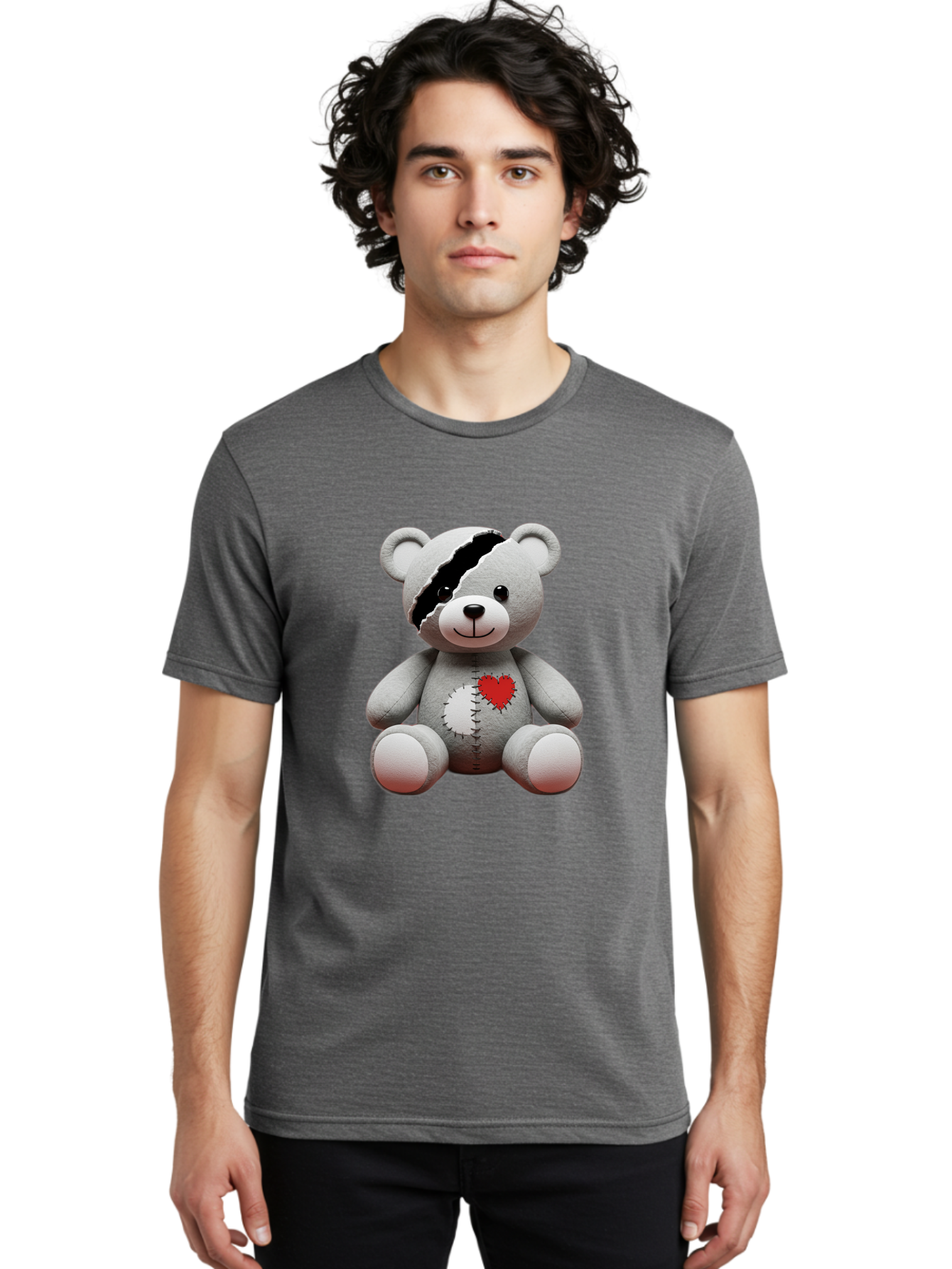 Teddy-Bear-With-Stitches Men'S Graphic Tee, 100% Cotton, Comfortable Casual Summer Wear, Machine Washable, Vintage Camera, Old Camera, Antique Camera, Black Camera, Classic Photography, Photography Equipment, Nostalgic Device, Film Camera, Bal474