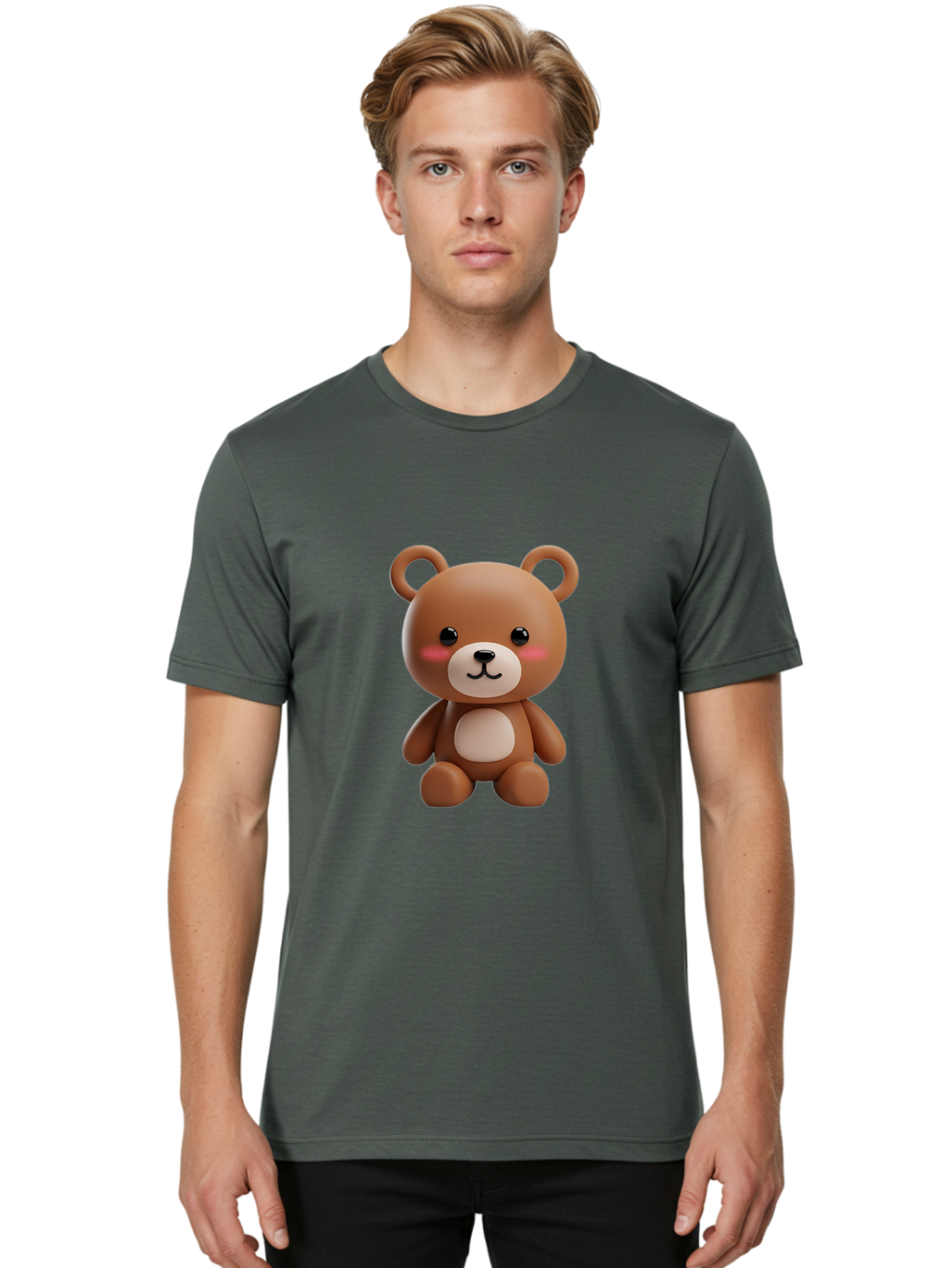 Teddy-Bear Men'S Graphic Tee, 100% Cotton, Comfortable Casual Summer Wear, Machine Washable, Vintage Camera, Old Camera, Antique Camera, Black Camera, Classic Photography, Photography Equipment, Nostalgic Device, Film Camera, Camera Art Bal475