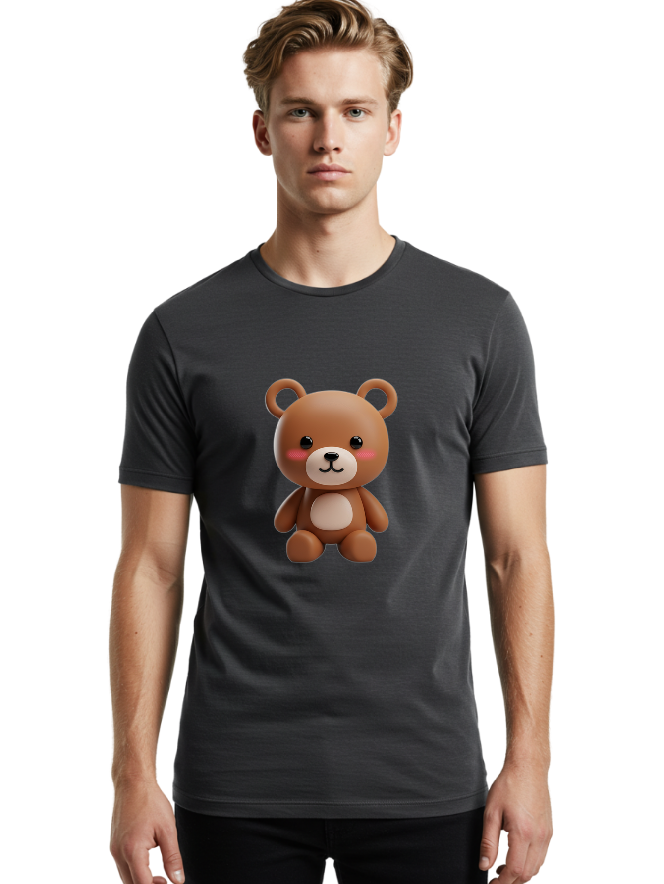 Teddy-Bear Men'S Graphic Tee, 100% Cotton, Comfortable Casual Summer Wear, Machine Washable, Vintage Camera, Old Camera, Antique Camera, Black Camera, Classic Photography, Photography Equipment, Nostalgic Device, Film Camera, Camera Art Bal475