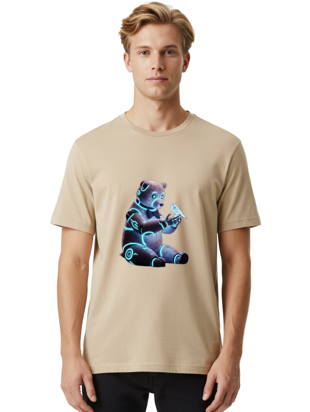 Teddy-Bot-1 Men'S Graphic Tee, 100% Cotton, Comfortable Casual Summer Wear, Machine Washable, Vintage Camera, Old Camera, Antique Camera, Black Camera, Classic Photography, Photography Equipment, Nostalgic Device, Film Camera, Camera Art Bal476