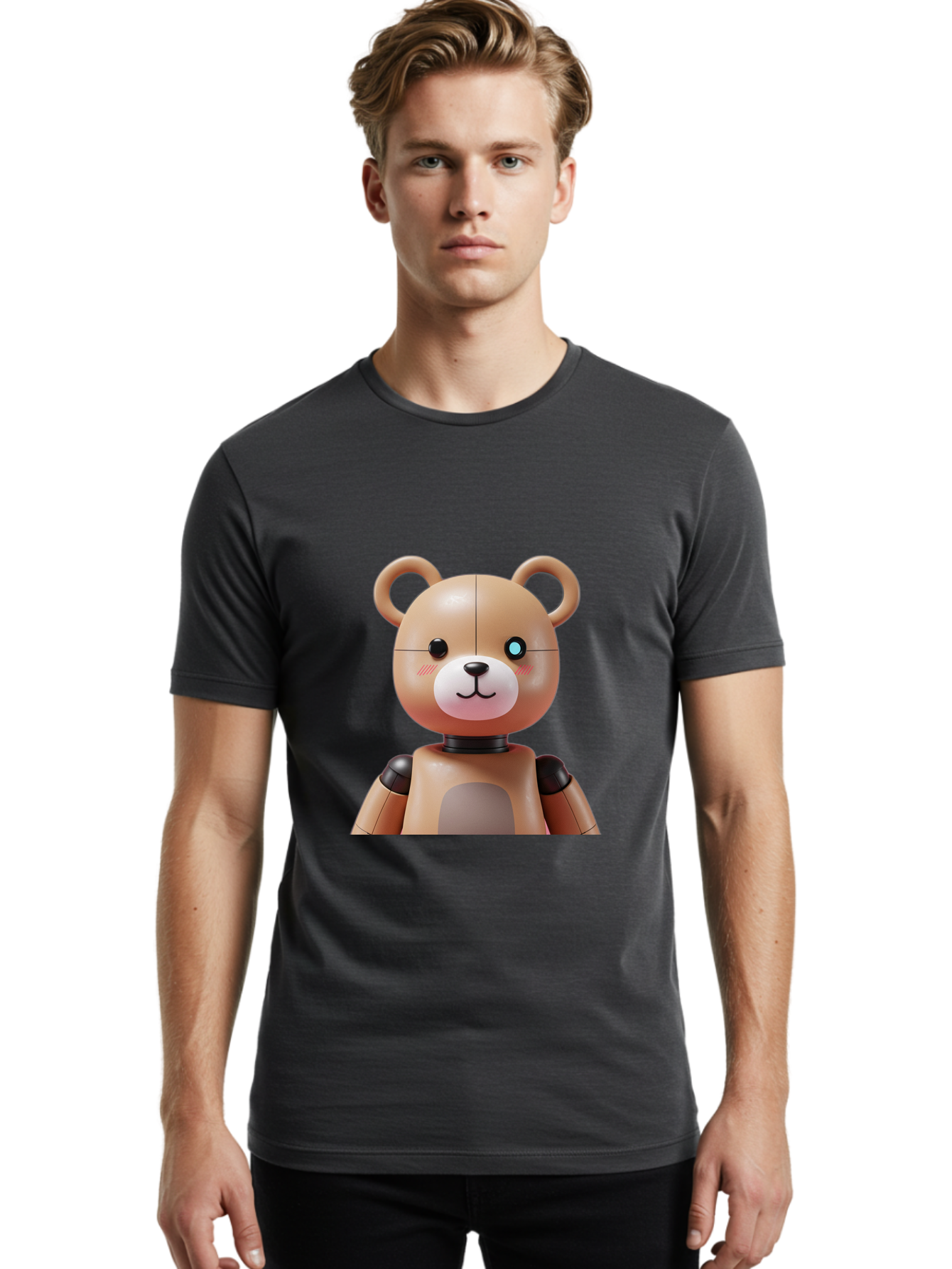 Teddy-Bot Men'S Graphic Tee, 100% Cotton, Comfortable Casual Summer Wear, Machine Washable, Vintage Camera, Old Camera, Antique Camera, Black Camera, Classic Photography, Photography Equipment, Nostalgic Device, Film Camera, Camera Art Bal477