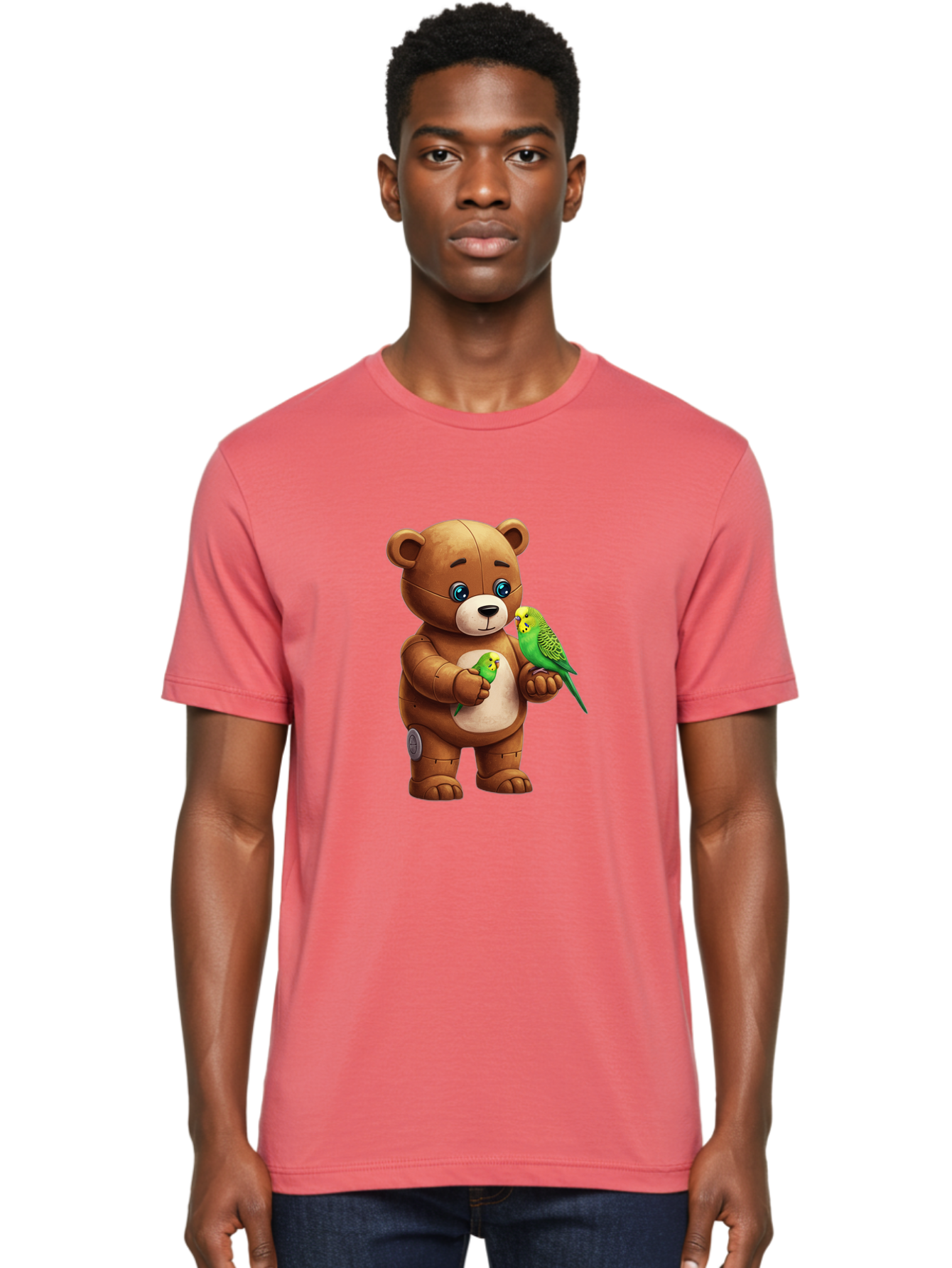 Teddy-With-Budgies Men'S Graphic Tee, 100% Cotton, Comfortable Casual Summer Wear, Machine Washable, Vintage Camera, Old Camera, Antique Camera, Black Camera, Classic Photography, Photography Equipment, Nostalgic Device, Film Camera, Bal481