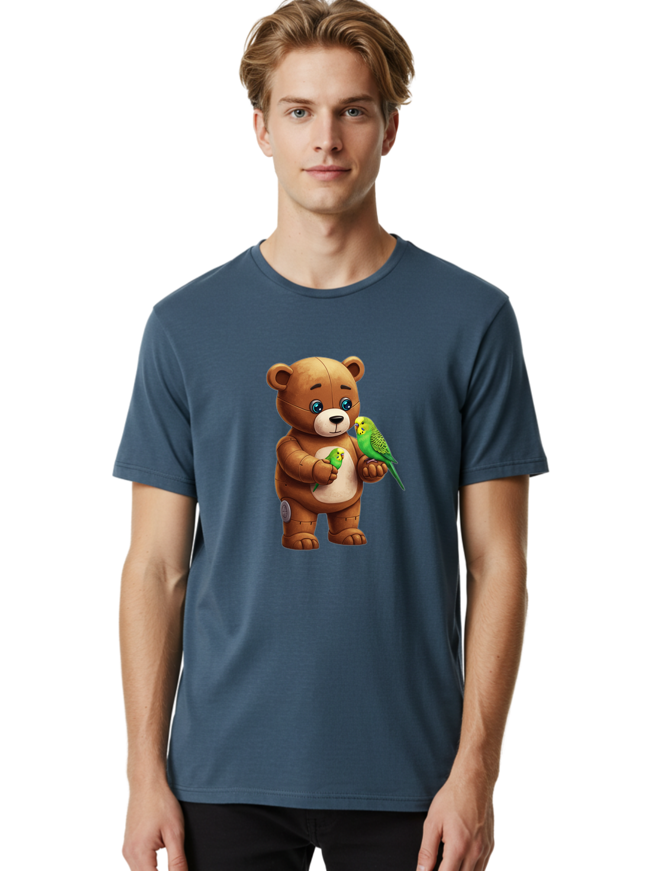 Teddy-With-Budgies Men'S Graphic Tee, 100% Cotton, Comfortable Casual Summer Wear, Machine Washable, Vintage Camera, Old Camera, Antique Camera, Black Camera, Classic Photography, Photography Equipment, Nostalgic Device, Film Camera, Bal481