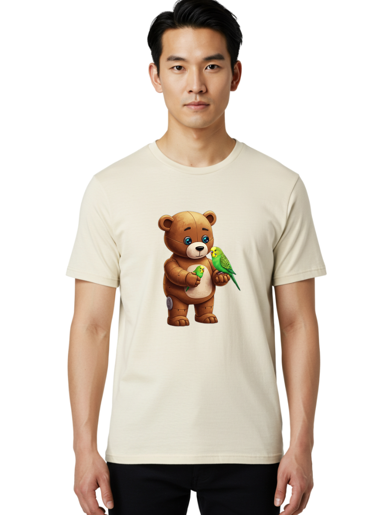 Teddy-With-Budgies Men'S Graphic Tee, 100% Cotton, Comfortable Casual Summer Wear, Machine Washable, Vintage Camera, Old Camera, Antique Camera, Black Camera, Classic Photography, Photography Equipment, Nostalgic Device, Film Camera, Bal481
