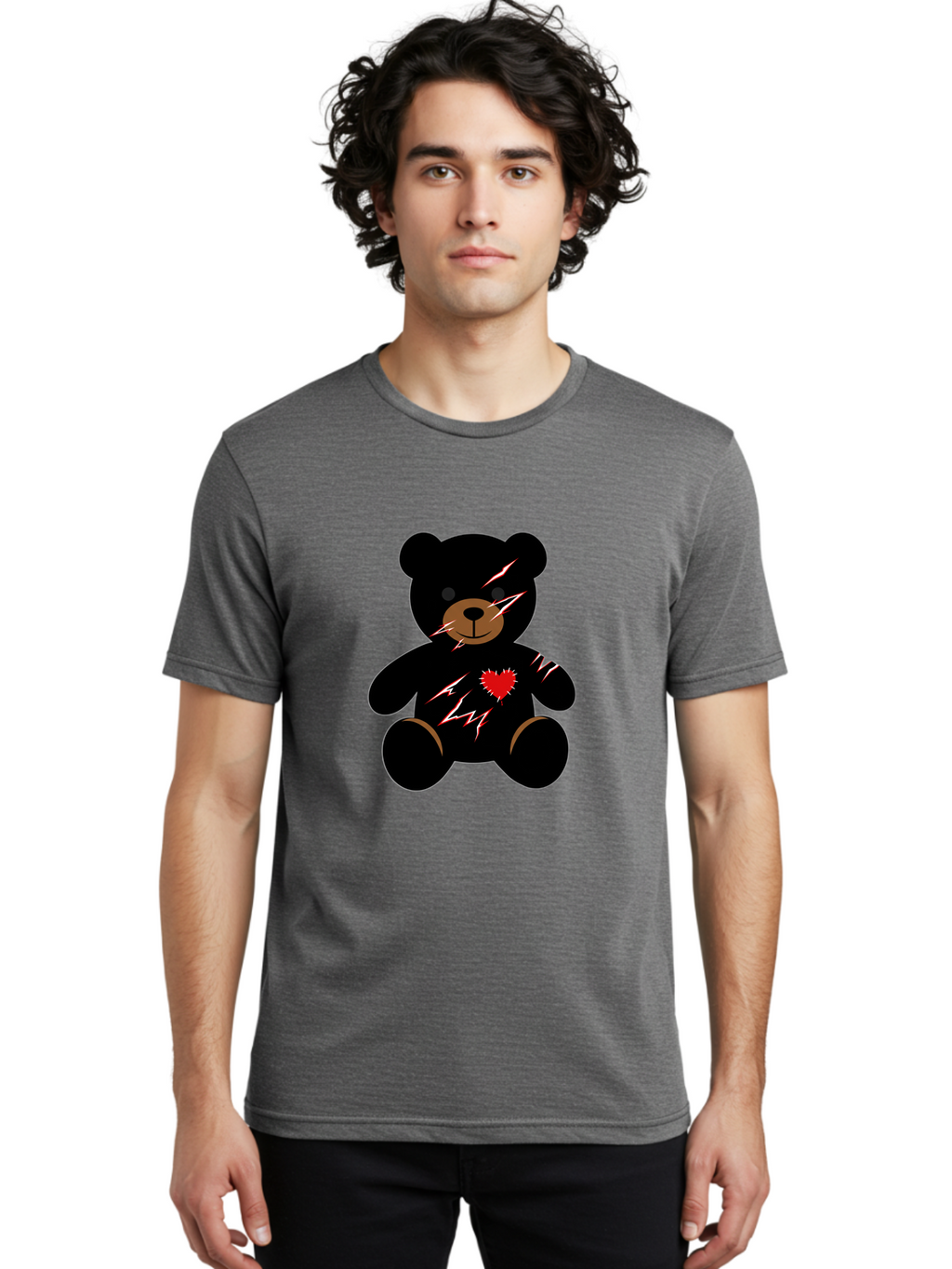 Teddy-With-Electrical-Stitches Men'S Graphic Tee, 100% Cotton, Comfortable Casual Summer Wear, Machine Washable, Vintage Camera, Old Camera, Antique Camera, Black Camera, Classic Photography, Photography Equipment, Nostalgic Device, Bal482