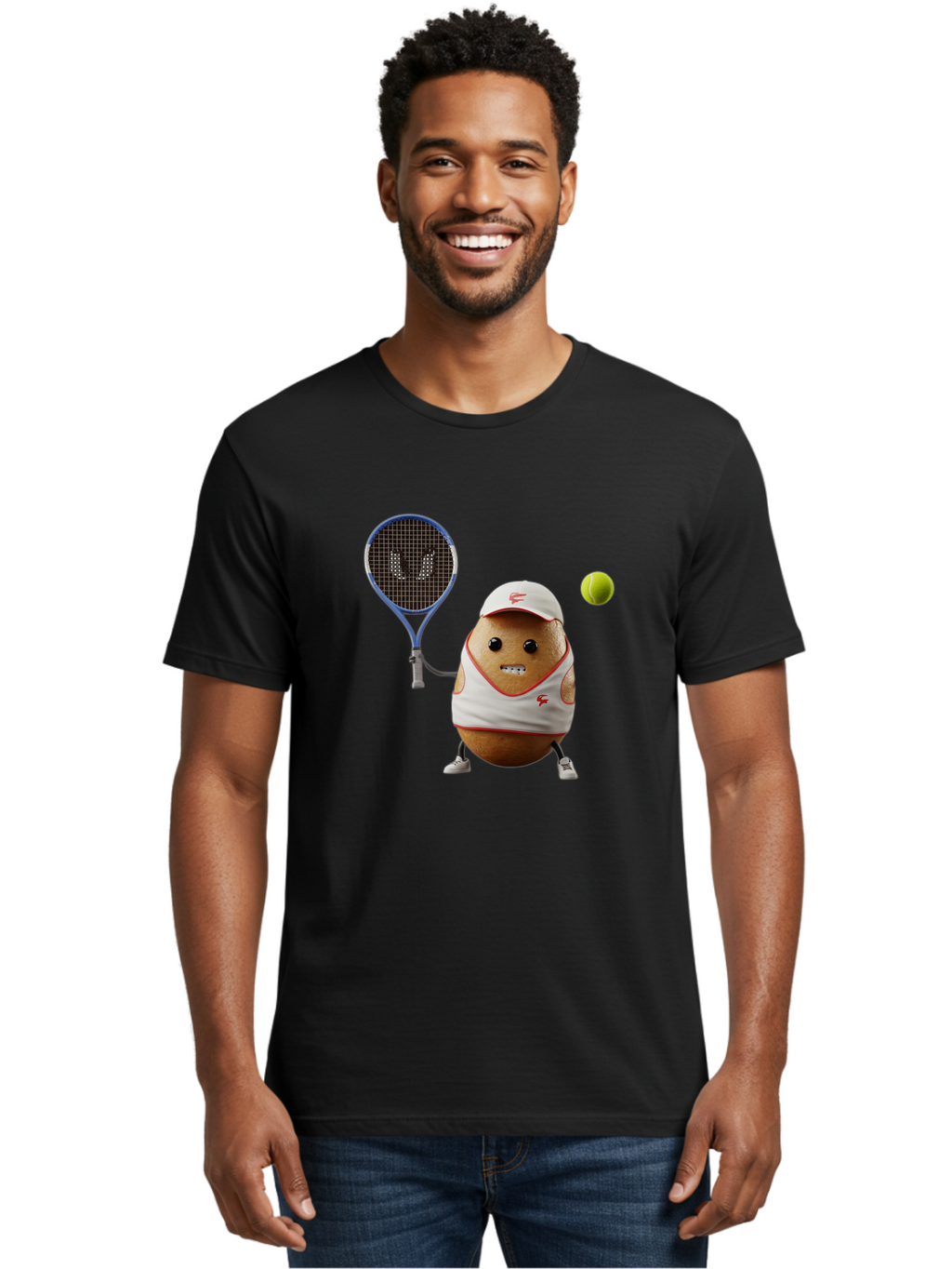 Tennis-Potato Men'S Graphic Tee, 100% Cotton, Comfortable Casual Summer Wear, Machine Washable, Vintage Camera, Old Camera, Antique Camera, Black Camera, Classic Photography, Photography Equipment, Nostalgic Device, Film Camera, Camera Art Bal484