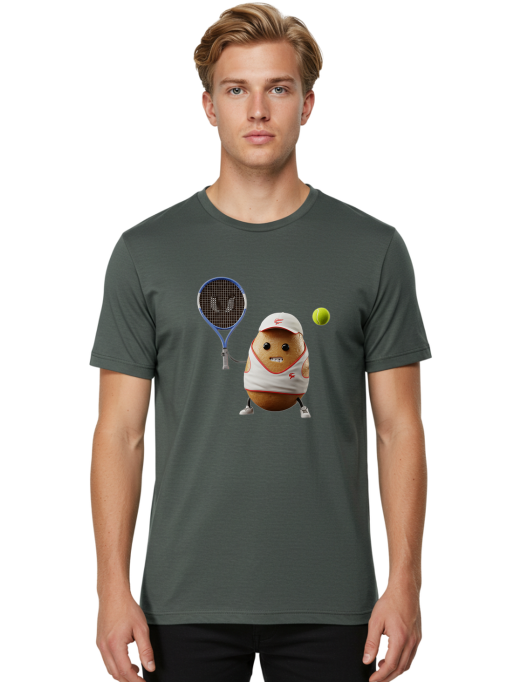 Tennis-Potato Men'S Graphic Tee, 100% Cotton, Comfortable Casual Summer Wear, Machine Washable, Vintage Camera, Old Camera, Antique Camera, Black Camera, Classic Photography, Photography Equipment, Nostalgic Device, Film Camera, Camera Art Bal484
