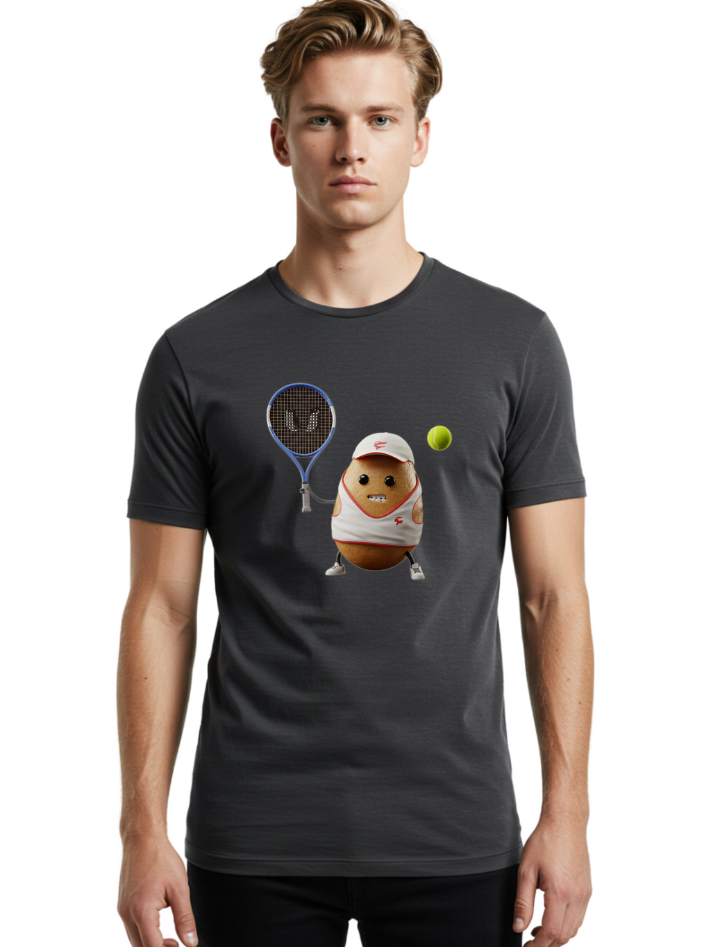 Tennis-Potato Men'S Graphic Tee, 100% Cotton, Comfortable Casual Summer Wear, Machine Washable, Vintage Camera, Old Camera, Antique Camera, Black Camera, Classic Photography, Photography Equipment, Nostalgic Device, Film Camera, Camera Art Bal484