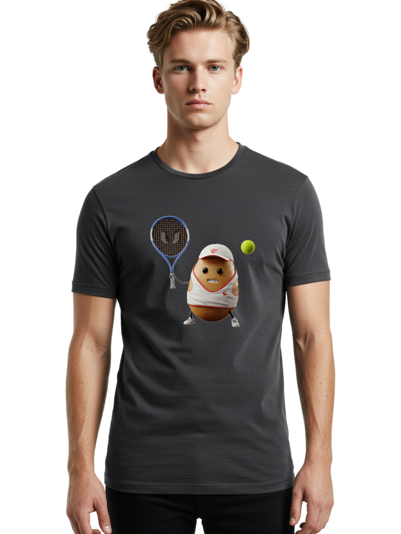 Tennis-Potato Men'S Graphic Tee, 100% Cotton, Comfortable Casual Summer Wear, Machine Washable, Vintage Camera, Old Camera, Antique Camera, Black Camera, Classic Photography, Photography Equipment, Nostalgic Device, Film Camera, Camera Art Bal484