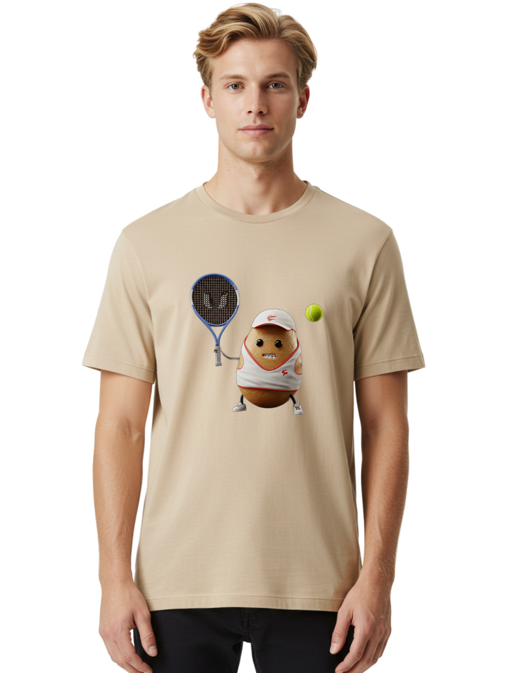 Tennis-Potato Men'S Graphic Tee, 100% Cotton, Comfortable Casual Summer Wear, Machine Washable, Vintage Camera, Old Camera, Antique Camera, Black Camera, Classic Photography, Photography Equipment, Nostalgic Device, Film Camera, Camera Art Bal484