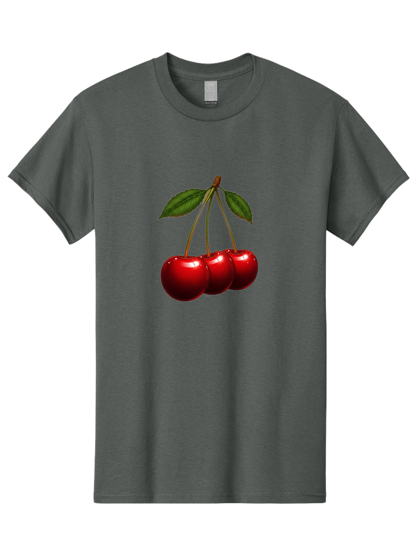 Three-Cherries-1 Men'S Graphic Tee, 100% Cotton, Comfortable Casual Summer Wear, Machine Washable, Vintage Camera, Old Camera, Antique Camera, Black Camera, Classic Photography, Photography Equipment, Nostalgic Device, Film Camera, Camera Art Bal486