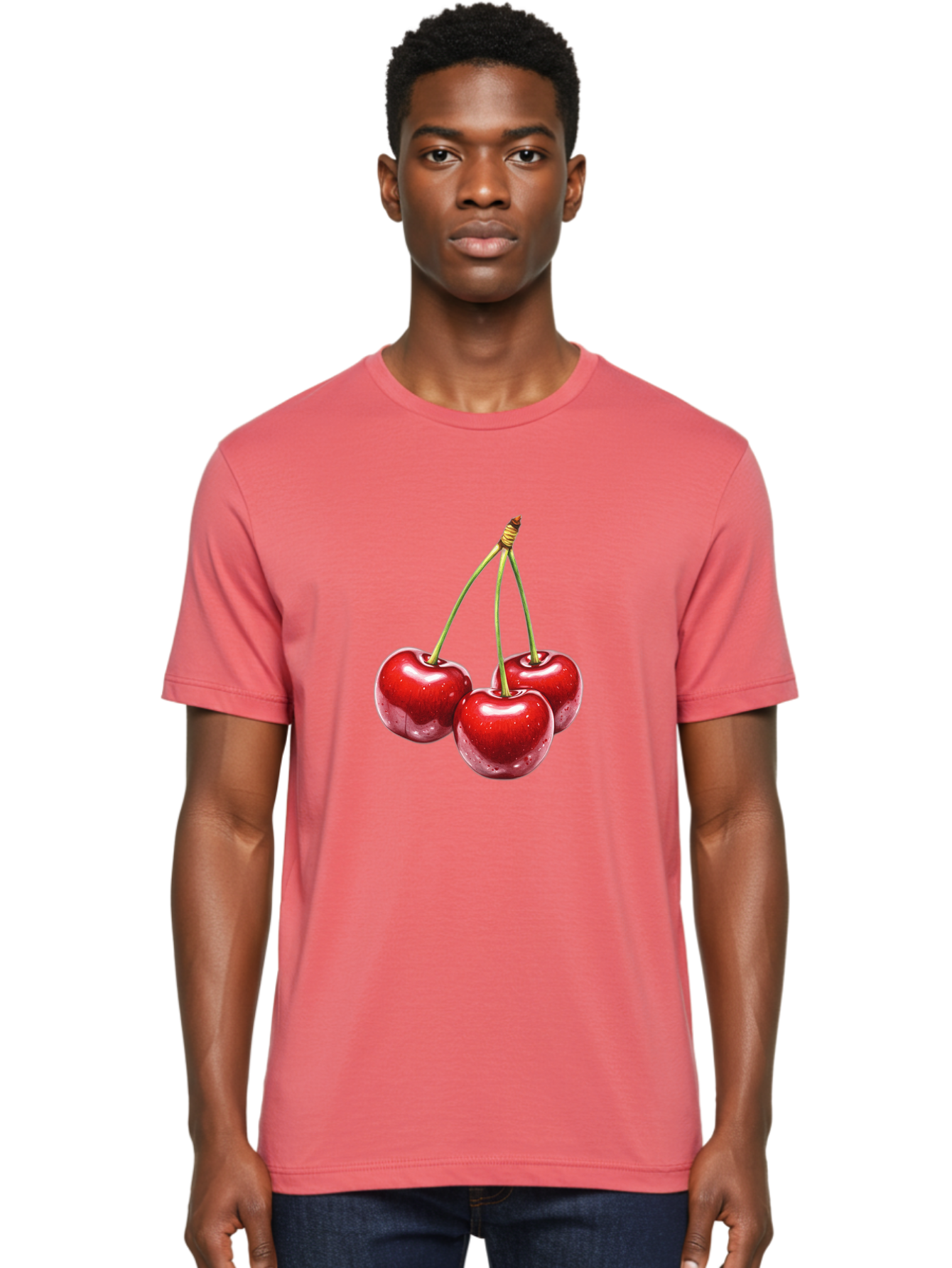 Three-Cherries Men'S Graphic Tee, 100% Cotton, Comfortable Casual Summer Wear, Machine Washable, Vintage Camera, Old Camera, Antique Camera, Black Camera, Classic Photography, Photography Equipment, Nostalgic Device, Film Camera, Camera Art Bal487