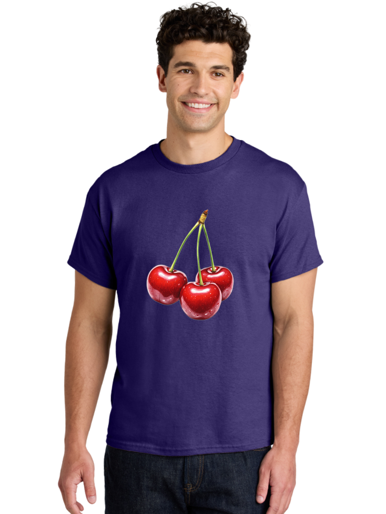 Three-Cherries Men'S Graphic Tee, 100% Cotton, Comfortable Casual Summer Wear, Machine Washable, Vintage Camera, Old Camera, Antique Camera, Black Camera, Classic Photography, Photography Equipment, Nostalgic Device, Film Camera, Camera Art Bal487