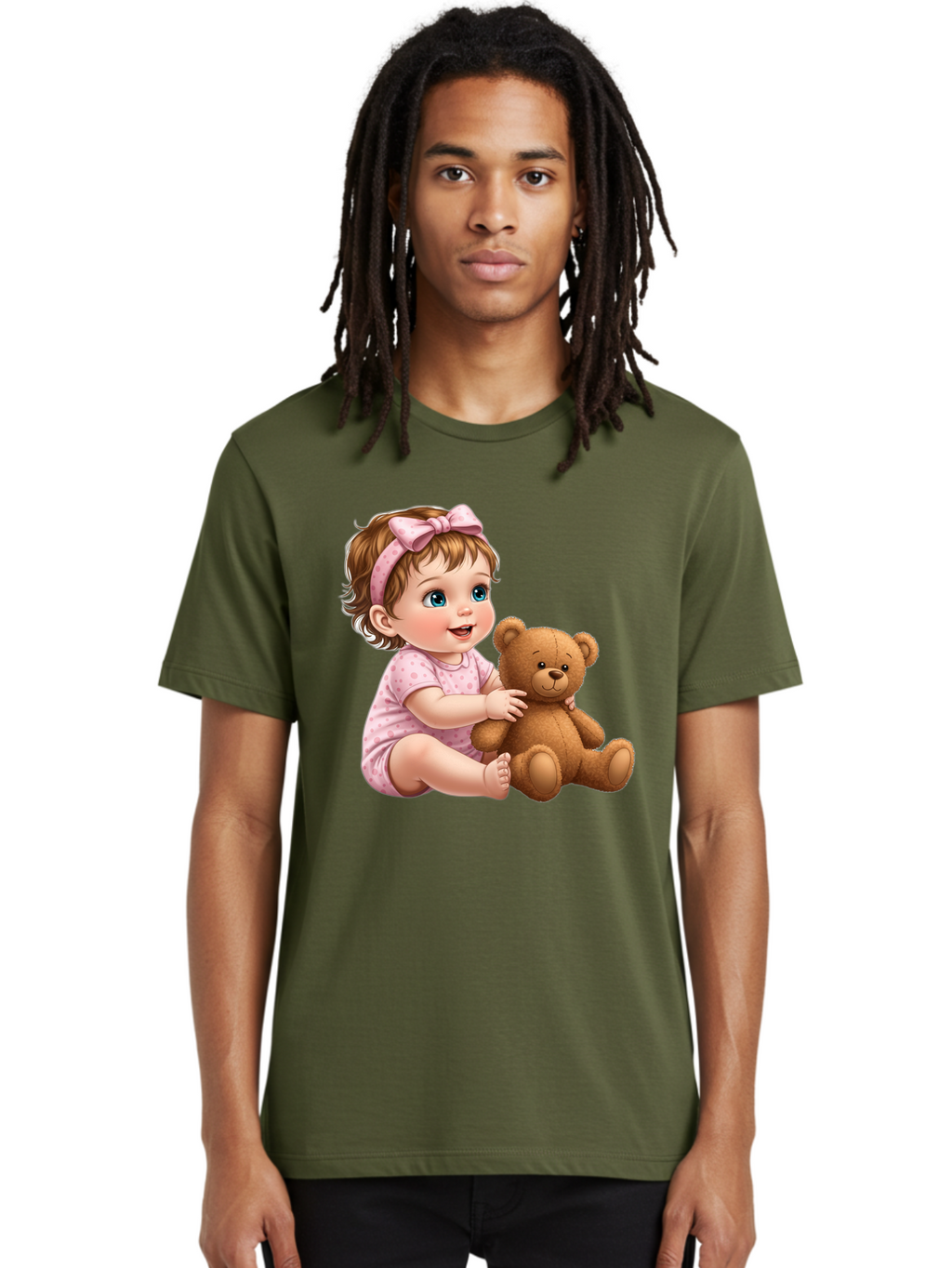 Toddler-Girl-Hugging-Teddy Men'S Graphic Tee, 100% Cotton, Comfortable Casual Summer Wear, Machine Washable, Vintage Camera, Old Camera, Antique Camera, Black Camera, Classic Photography, Photography Equipment, Nostalgic Device, Film Camera, Bal494