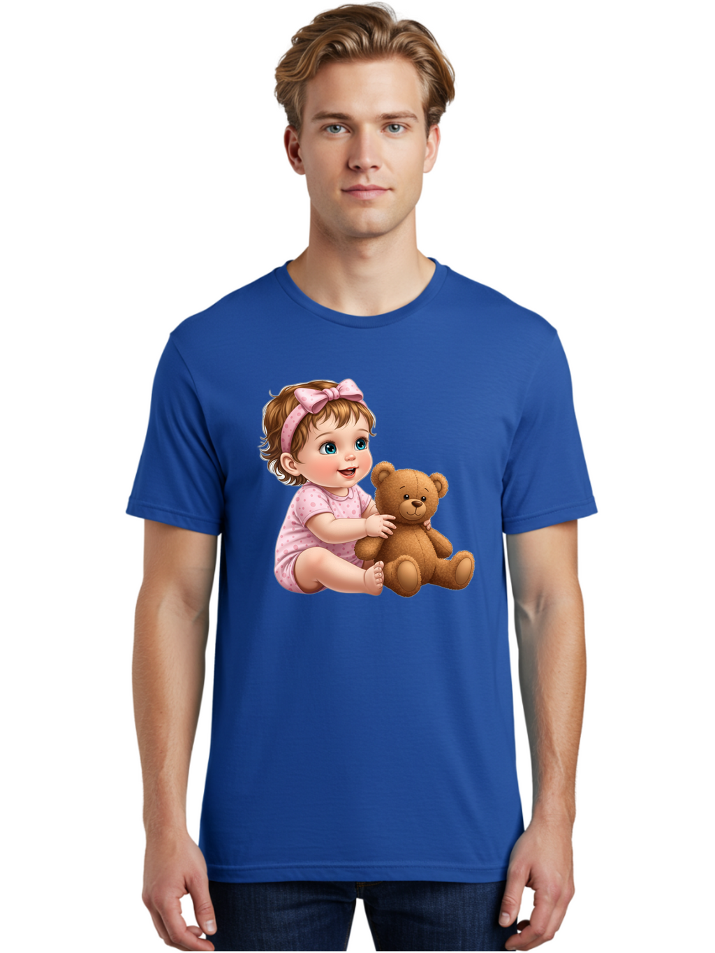 Toddler-Girl-Hugging-Teddy Men'S Graphic Tee, 100% Cotton, Comfortable Casual Summer Wear, Machine Washable, Vintage Camera, Old Camera, Antique Camera, Black Camera, Classic Photography, Photography Equipment, Nostalgic Device, Film Camera, Bal494