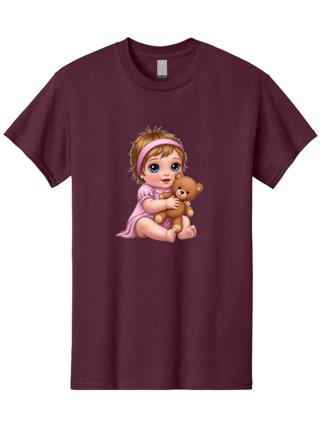 Toddler-Hugging-Teddy-Bear Men'S Graphic Tee, 100% Cotton, Comfortable Casual Summer Wear, Machine Washable, Vintage Camera, Old Camera, Antique Camera, Black Camera, Classic Photography, Photography Equipment, Nostalgic Device, Film Camera, Bal495
