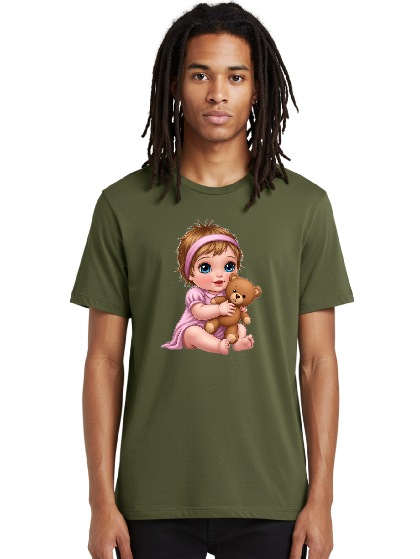 Toddler-Hugging-Teddy-Bear Men'S Graphic Tee, 100% Cotton, Comfortable Casual Summer Wear, Machine Washable, Vintage Camera, Old Camera, Antique Camera, Black Camera, Classic Photography, Photography Equipment, Nostalgic Device, Film Camera, Bal495