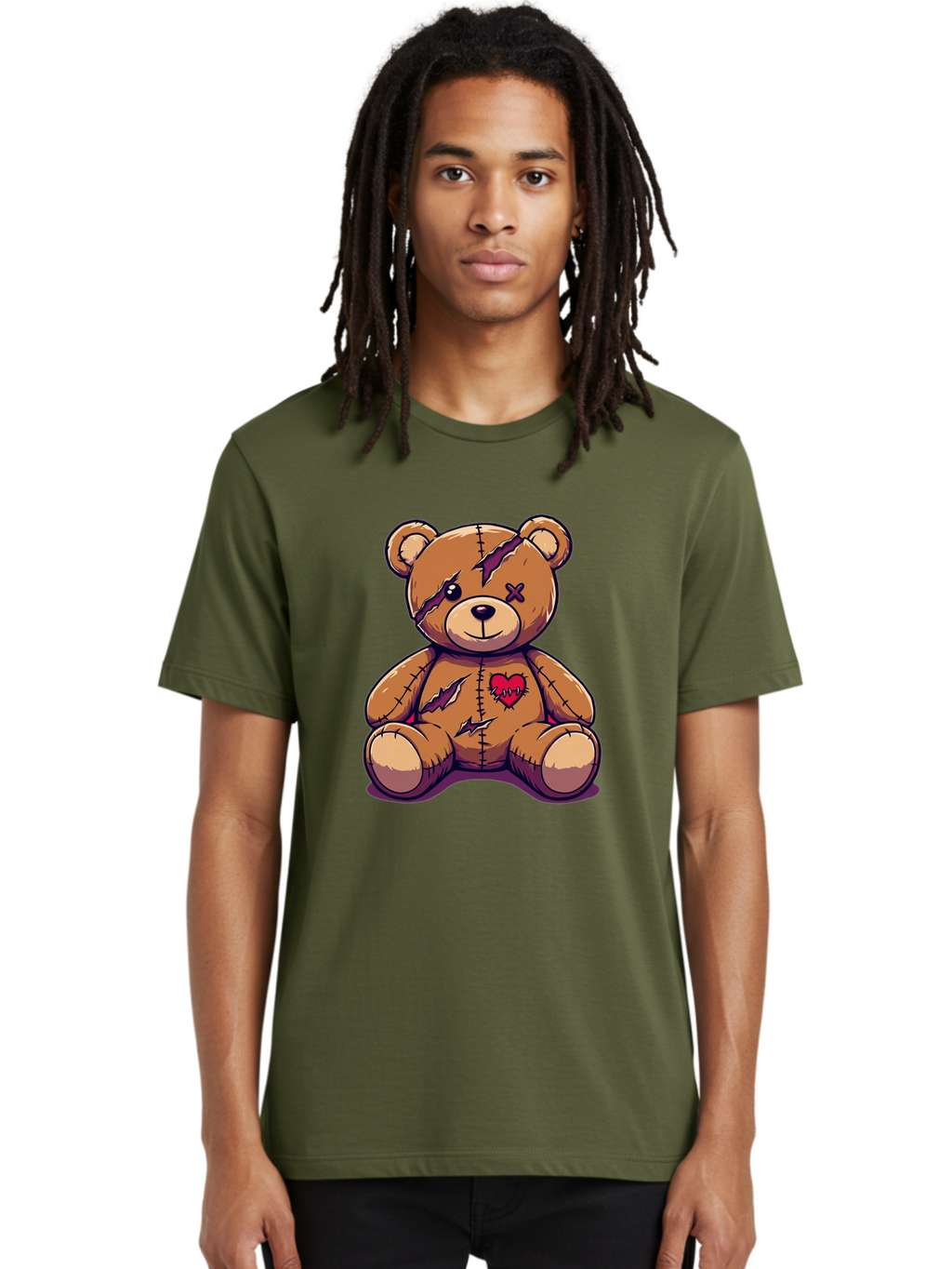 Torn-Teddy-Bear Men'S Graphic Tee, 100% Cotton, Comfortable Casual Summer Wear, Machine Washable, Vintage Camera, Old Camera, Antique Camera, Black Camera, Classic Photography, Photography Equipment, Nostalgic Device, Film Camera, Camera Art Bal497