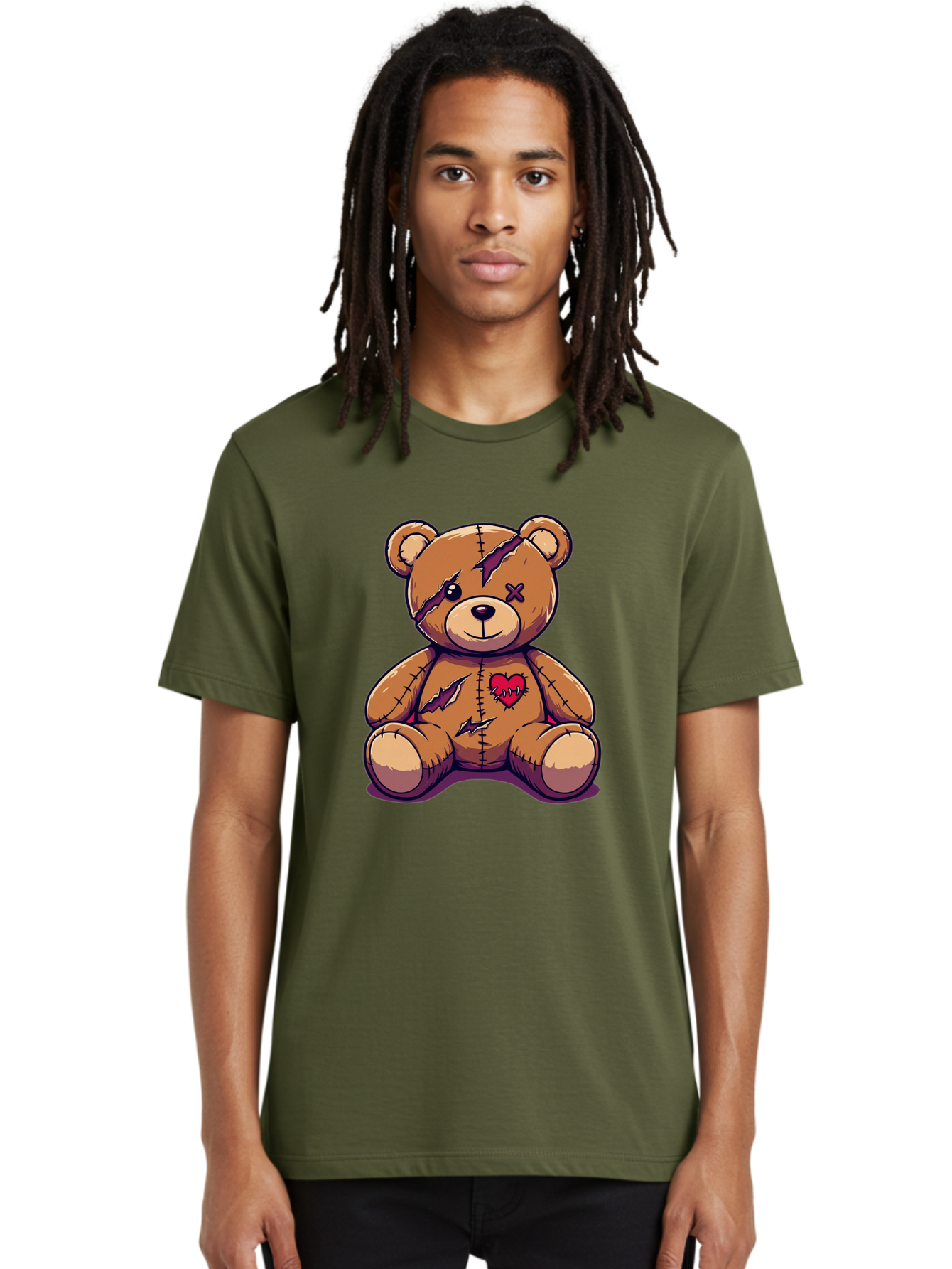 Torn-Teddy-Bear Men'S Graphic Tee, 100% Cotton, Comfortable Casual Summer Wear, Machine Washable, Vintage Camera, Old Camera, Antique Camera, Black Camera, Classic Photography, Photography Equipment, Nostalgic Device, Film Camera, Camera Art Bal497