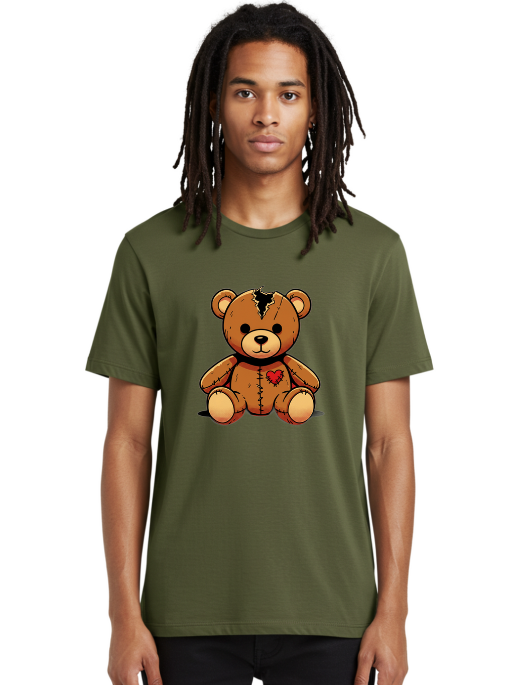 Torn-Teddy Men'S Graphic Tee, 100% Cotton, Comfortable Casual Summer Wear, Machine Washable, Vintage Camera, Old Camera, Antique Camera, Black Camera, Classic Photography, Photography Equipment, Nostalgic Device, Film Camera, Camera Art Bal498
