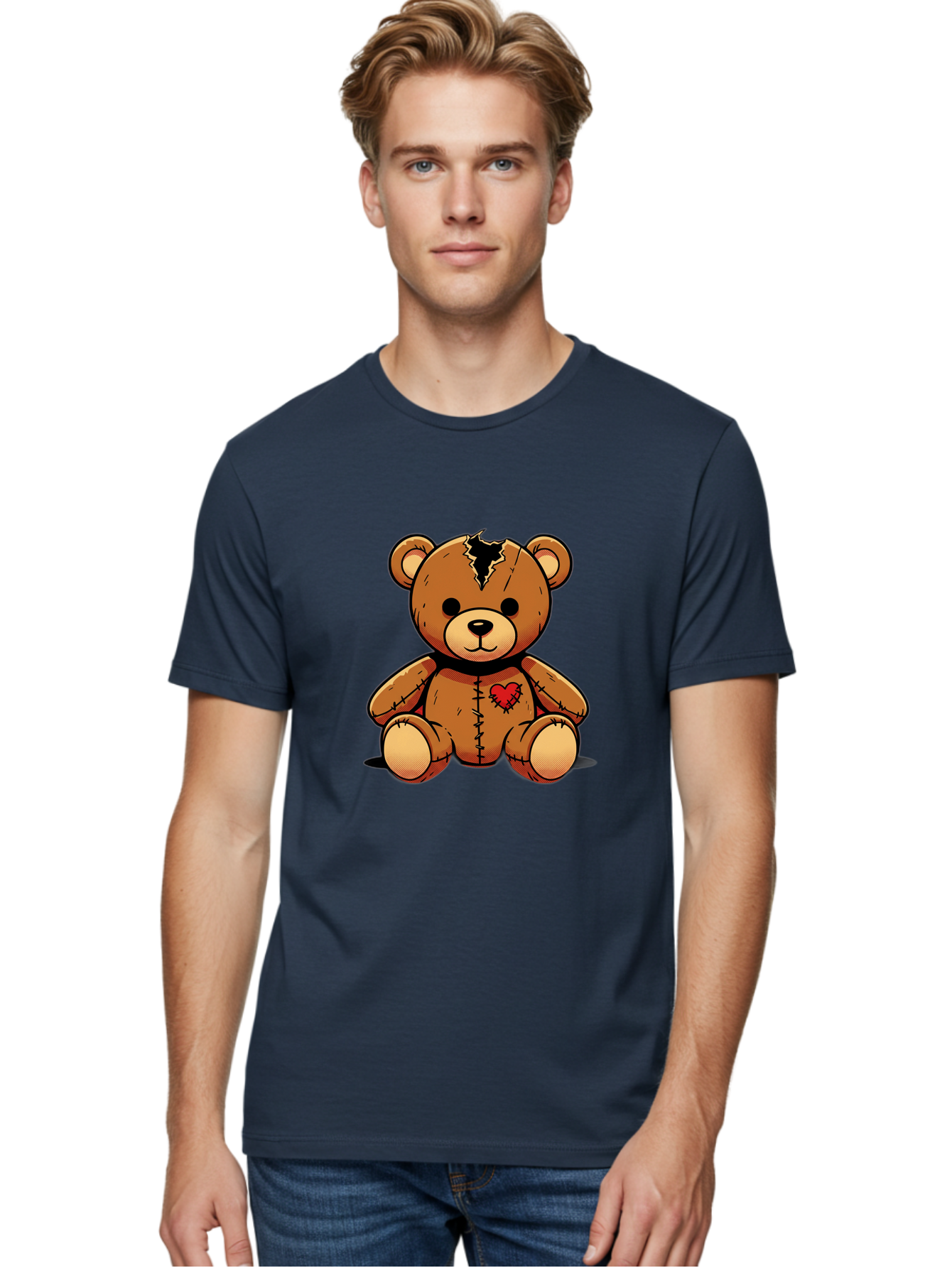 Torn-Teddy Men'S Graphic Tee, 100% Cotton, Comfortable Casual Summer Wear, Machine Washable, Vintage Camera, Old Camera, Antique Camera, Black Camera, Classic Photography, Photography Equipment, Nostalgic Device, Film Camera, Camera Art Bal498