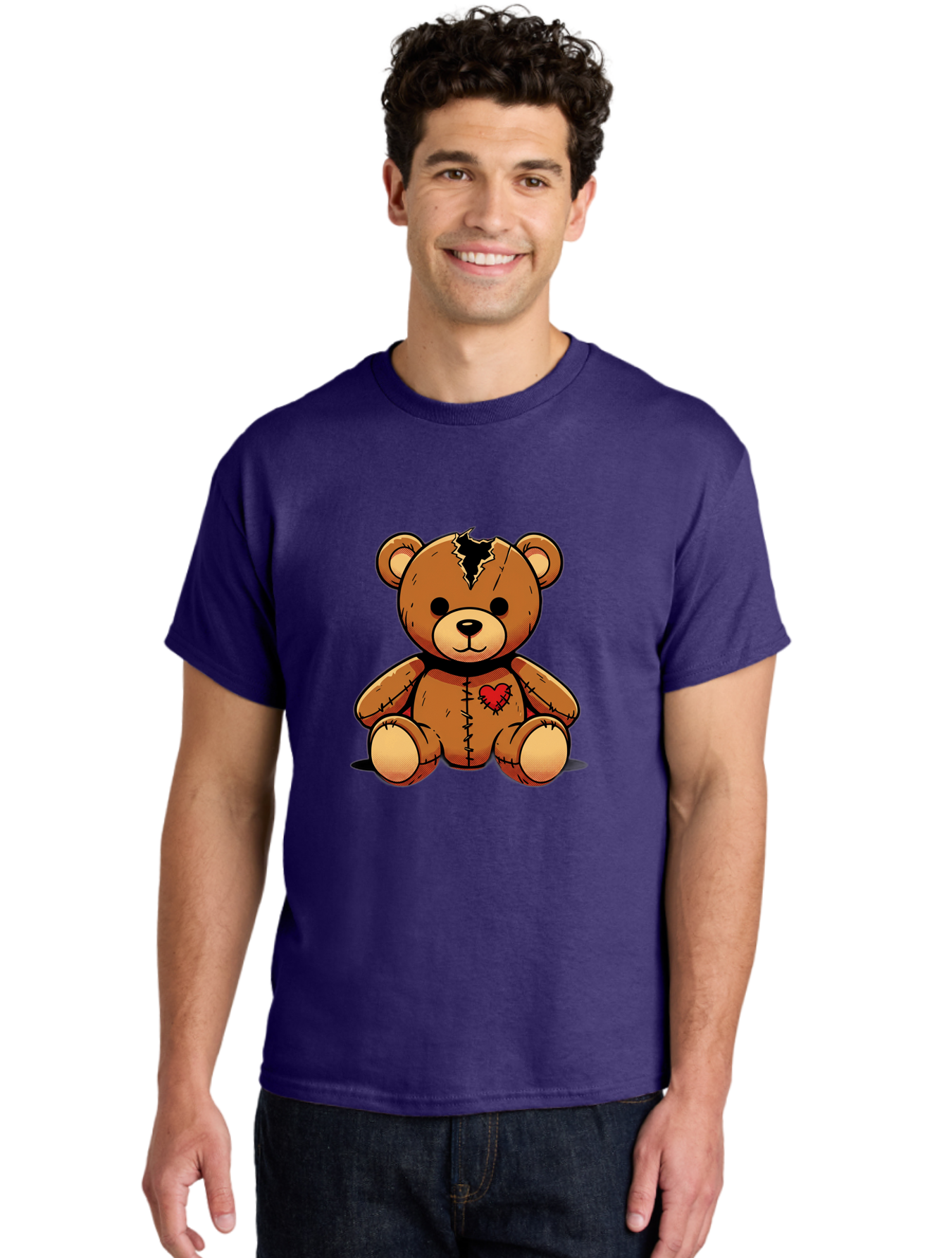 Torn-Teddy Men'S Graphic Tee, 100% Cotton, Comfortable Casual Summer Wear, Machine Washable, Vintage Camera, Old Camera, Antique Camera, Black Camera, Classic Photography, Photography Equipment, Nostalgic Device, Film Camera, Camera Art Bal498