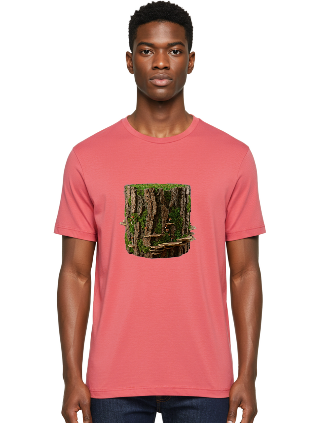 Tree-Stump-1 Men'S Graphic Tee, 100% Cotton, Comfortable Casual Summer Wear, Machine Washable, Vintage Camera, Old Camera, Antique Camera, Black Camera, Classic Photography, Photography Equipment, Nostalgic Device, Film Camera, Camera Art Bal500