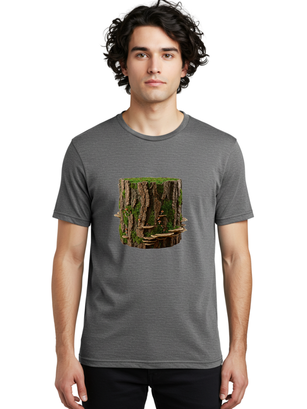 Tree-Stump-1 Men'S Graphic Tee, 100% Cotton, Comfortable Casual Summer Wear, Machine Washable, Vintage Camera, Old Camera, Antique Camera, Black Camera, Classic Photography, Photography Equipment, Nostalgic Device, Film Camera, Camera Art Bal500