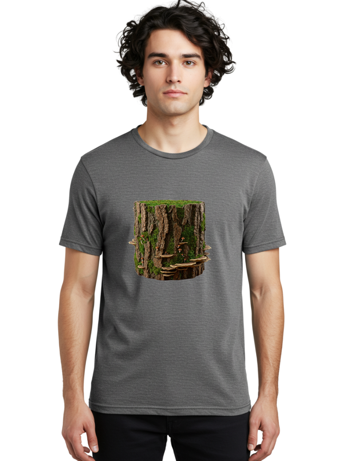 Tree-Stump-1 Men'S Graphic Tee, 100% Cotton, Comfortable Casual Summer Wear, Machine Washable, Vintage Camera, Old Camera, Antique Camera, Black Camera, Classic Photography, Photography Equipment, Nostalgic Device, Film Camera, Camera Art Bal500