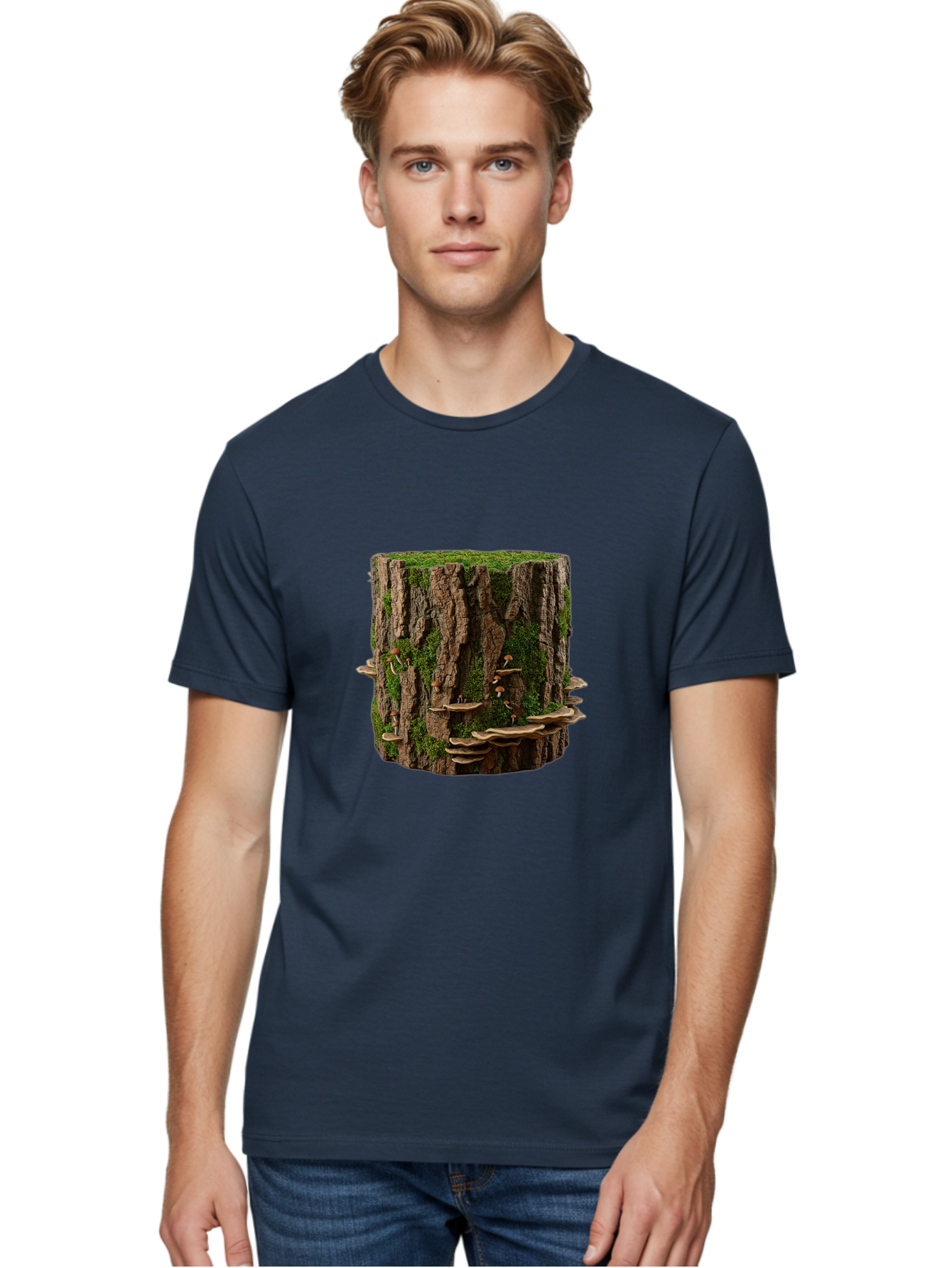 Tree-Stump-1 Men'S Graphic Tee, 100% Cotton, Comfortable Casual Summer Wear, Machine Washable, Vintage Camera, Old Camera, Antique Camera, Black Camera, Classic Photography, Photography Equipment, Nostalgic Device, Film Camera, Camera Art Bal500
