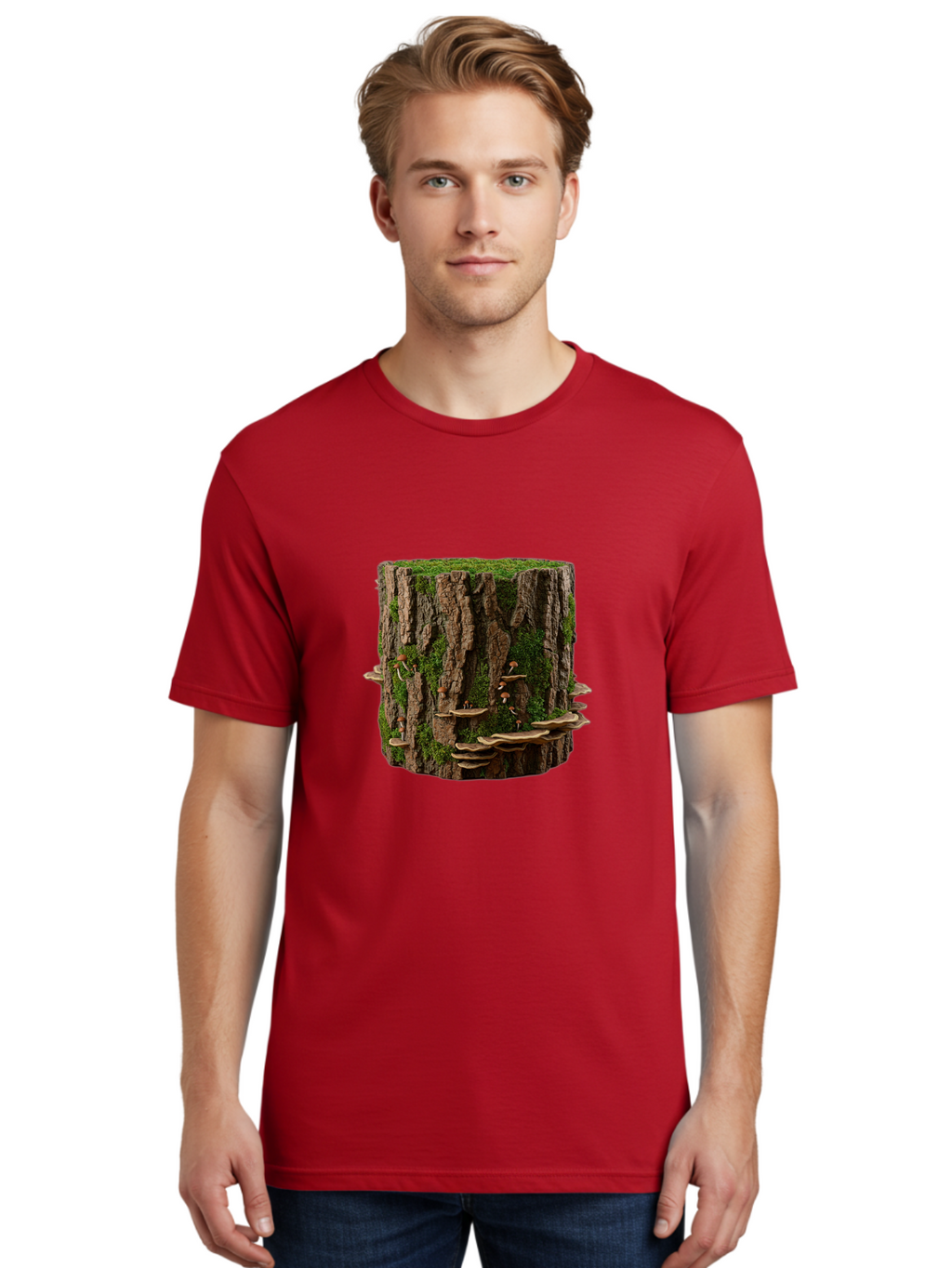 Tree-Stump-1 Men'S Graphic Tee, 100% Cotton, Comfortable Casual Summer Wear, Machine Washable, Vintage Camera, Old Camera, Antique Camera, Black Camera, Classic Photography, Photography Equipment, Nostalgic Device, Film Camera, Camera Art Bal500