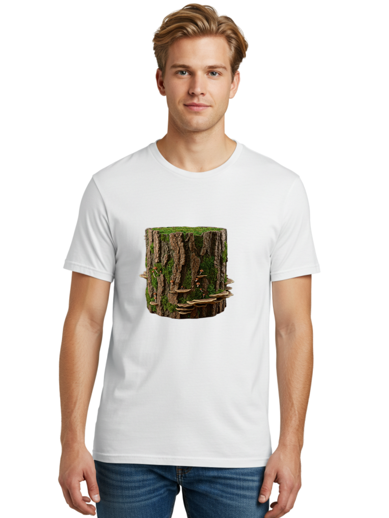 Tree-Stump-1 Men'S Graphic Tee, 100% Cotton, Comfortable Casual Summer Wear, Machine Washable, Vintage Camera, Old Camera, Antique Camera, Black Camera, Classic Photography, Photography Equipment, Nostalgic Device, Film Camera, Camera Art Bal500