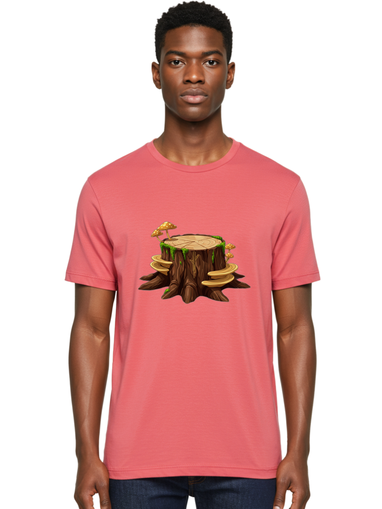 Tree-Stump-2 Men'S Graphic Tee, 100% Cotton, Comfortable Casual Summer Wear, Machine Washable, Vintage Camera, Old Camera, Antique Camera, Black Camera, Classic Photography, Photography Equipment, Nostalgic Device, Film Camera, Camera Art Bal501