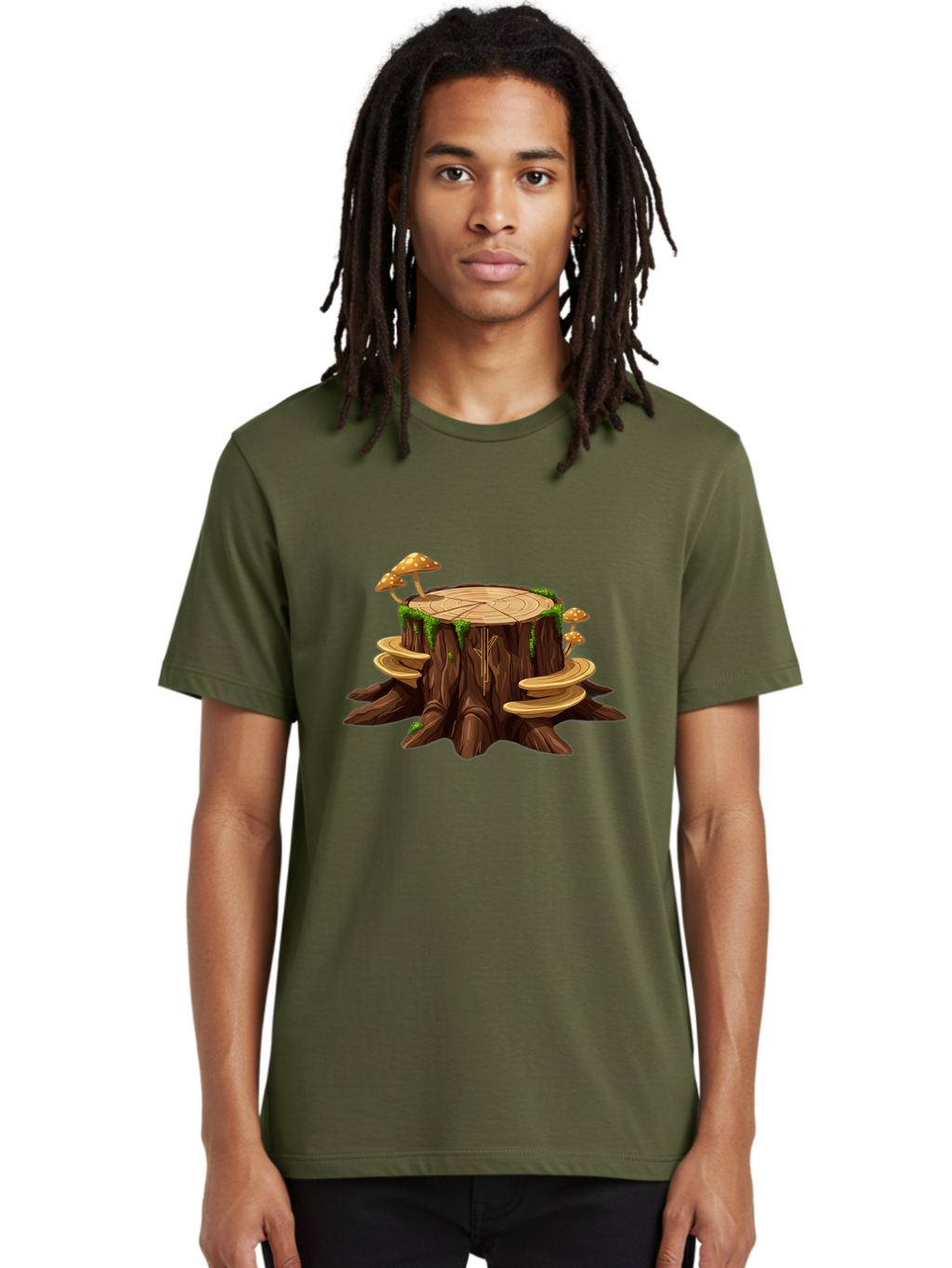 Tree-Stump-2 Men'S Graphic Tee, 100% Cotton, Comfortable Casual Summer Wear, Machine Washable, Vintage Camera, Old Camera, Antique Camera, Black Camera, Classic Photography, Photography Equipment, Nostalgic Device, Film Camera, Camera Art Bal501
