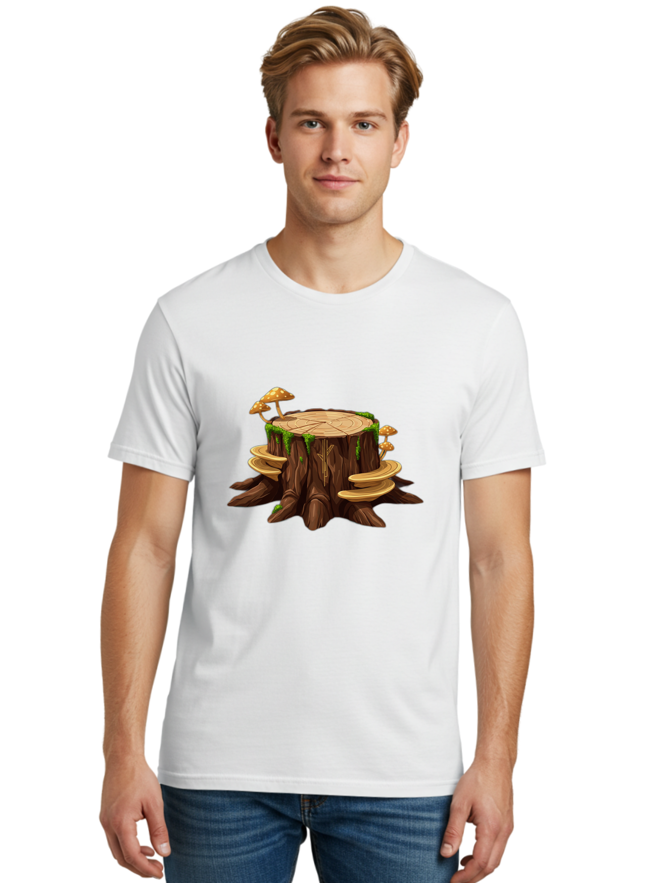 Tree-Stump-2 Men'S Graphic Tee, 100% Cotton, Comfortable Casual Summer Wear, Machine Washable, Vintage Camera, Old Camera, Antique Camera, Black Camera, Classic Photography, Photography Equipment, Nostalgic Device, Film Camera, Camera Art Bal501