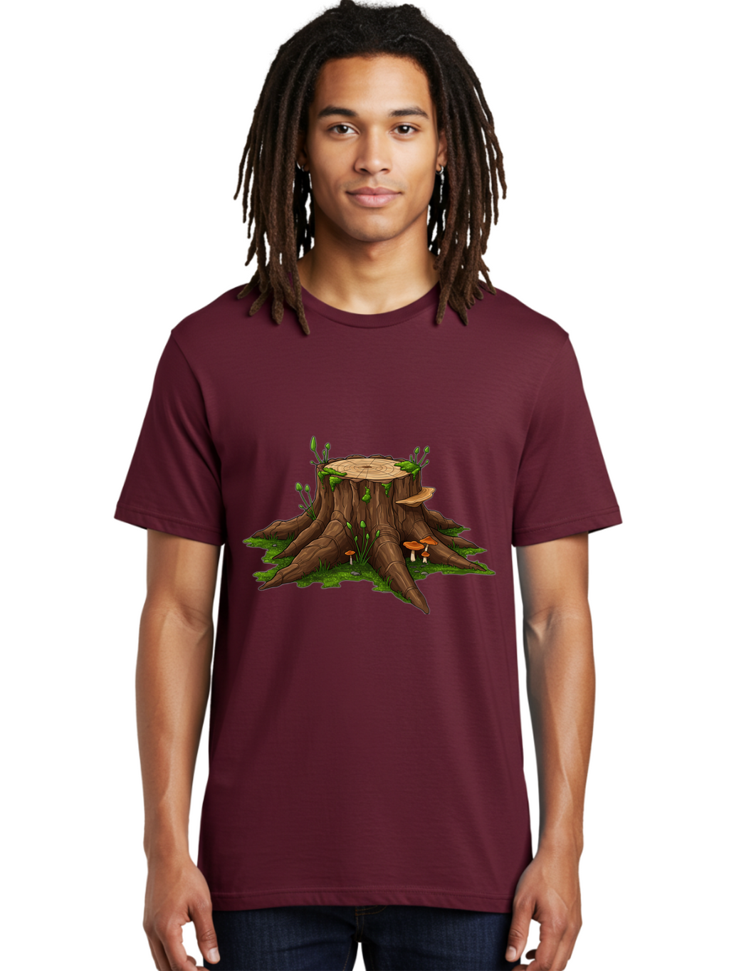 Tree-Stump-Mushrooms Men'S Graphic Tee, 100% Cotton, Comfortable Casual Summer Wear, Machine Washable, Vintage Camera, Old Camera, Antique Camera, Black Camera, Classic Photography, Photography Equipment, Nostalgic Device, Film Camera, Bal503