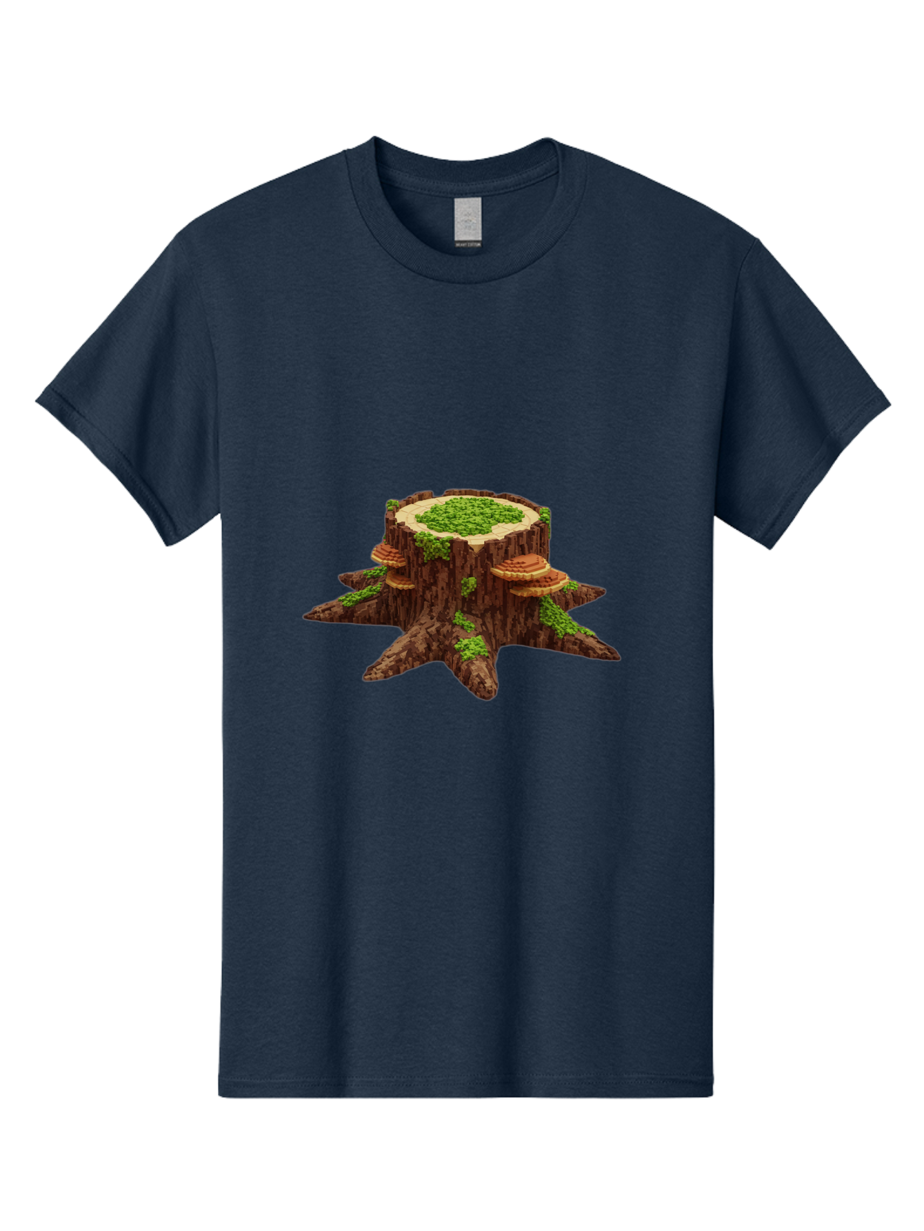 Tree-Stump-With-Mushrooms-1 Men'S Graphic Tee, 100% Cotton, Comfortable Casual Summer Wear, Machine Washable, Vintage Camera, Old Camera, Antique Camera, Black Camera, Classic Photography, Photography Equipment, Nostalgic Device, Film Camera, Bal504