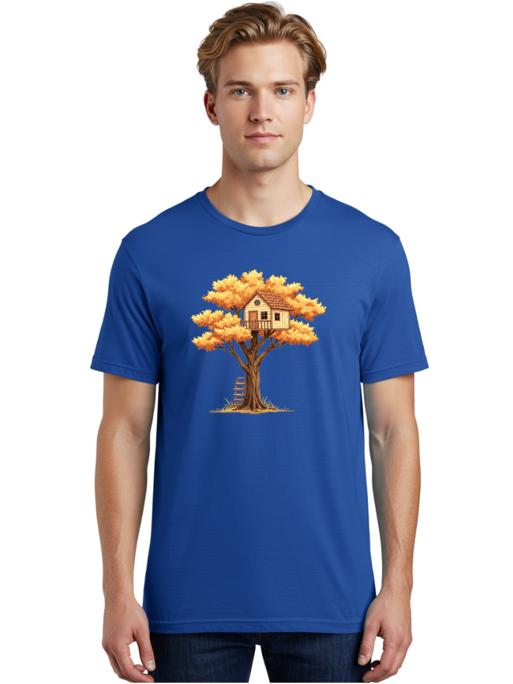 Treehouse-1 Men'S Graphic Tee, 100% Cotton, Comfortable Casual Summer Wear, Machine Washable, Vintage Camera, Old Camera, Antique Camera, Black Camera, Classic Photography, Photography Equipment, Nostalgic Device, Film Camera, Camera Art Bal511