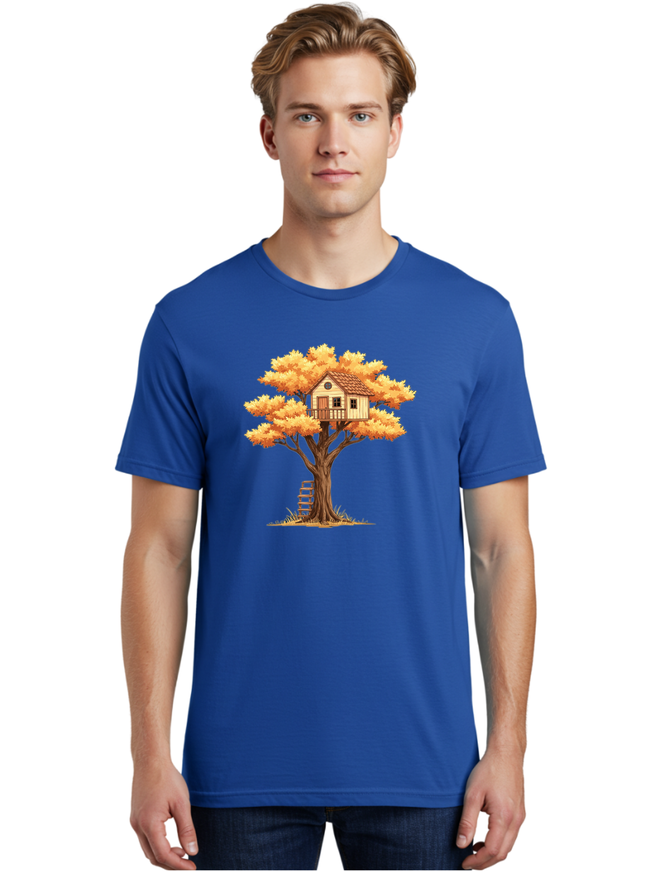 Treehouse-1 Men'S Graphic Tee, 100% Cotton, Comfortable Casual Summer Wear, Machine Washable, Vintage Camera, Old Camera, Antique Camera, Black Camera, Classic Photography, Photography Equipment, Nostalgic Device, Film Camera, Camera Art Bal511