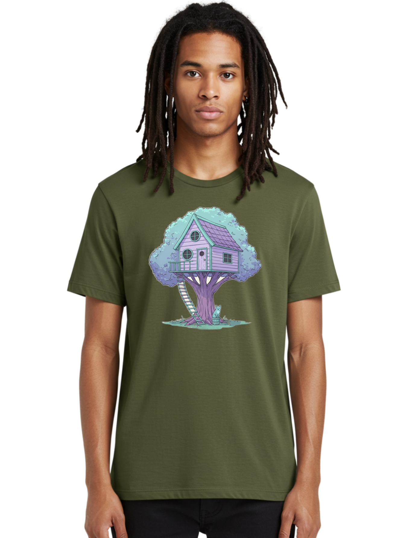 Treehouse-2 Men'S Graphic Tee, 100% Cotton, Comfortable Casual Summer Wear, Machine Washable, Vintage Camera, Old Camera, Antique Camera, Black Camera, Classic Photography, Photography Equipment, Nostalgic Device, Film Camera, Camera Art Bal512