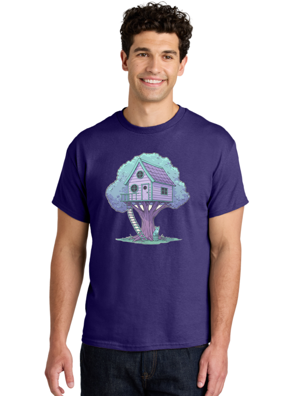 Treehouse-2 Men'S Graphic Tee, 100% Cotton, Comfortable Casual Summer Wear, Machine Washable, Vintage Camera, Old Camera, Antique Camera, Black Camera, Classic Photography, Photography Equipment, Nostalgic Device, Film Camera, Camera Art Bal512