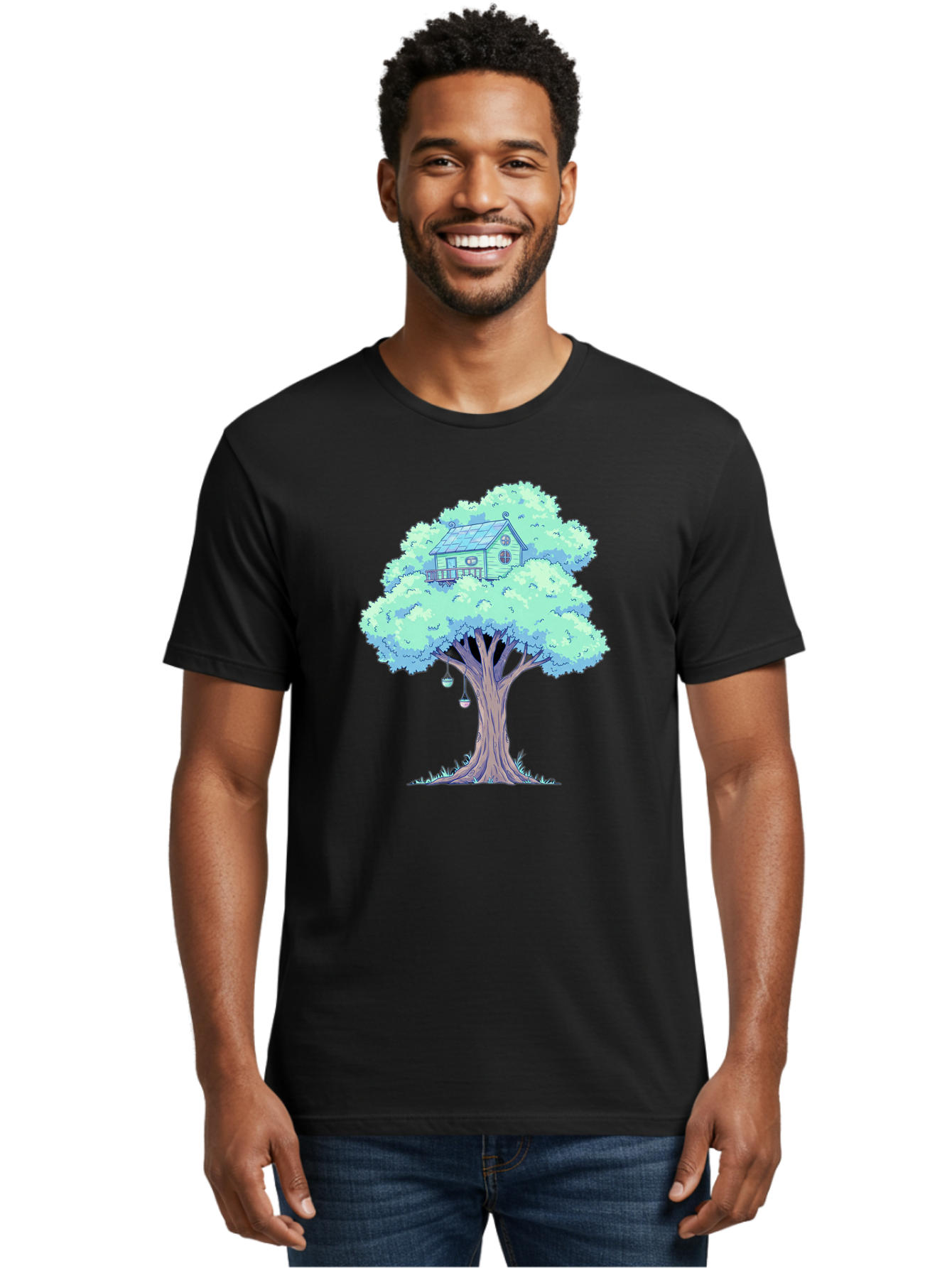 Treehouse Men'S Graphic Tee, 100% Cotton, Comfortable Casual Summer Wear, Machine Washable, Vintage Camera, Old Camera, Antique Camera, Black Camera, Classic Photography, Photography Equipment, Nostalgic Device, Film Camera, Camera Art Bal513
