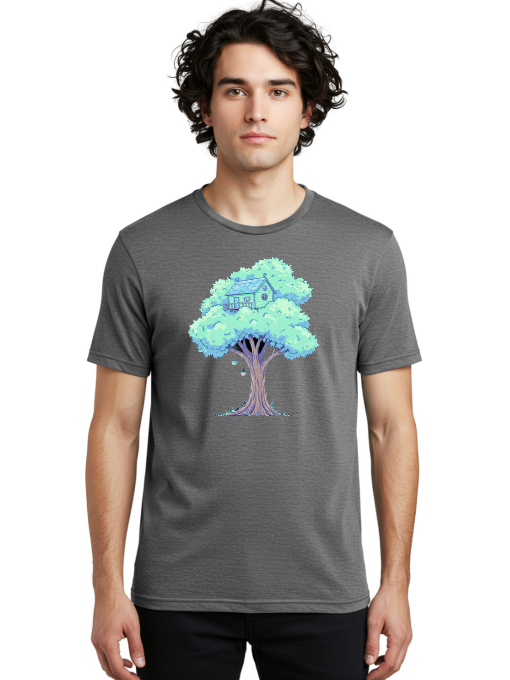 Treehouse Men'S Graphic Tee, 100% Cotton, Comfortable Casual Summer Wear, Machine Washable, Vintage Camera, Old Camera, Antique Camera, Black Camera, Classic Photography, Photography Equipment, Nostalgic Device, Film Camera, Camera Art Bal513
